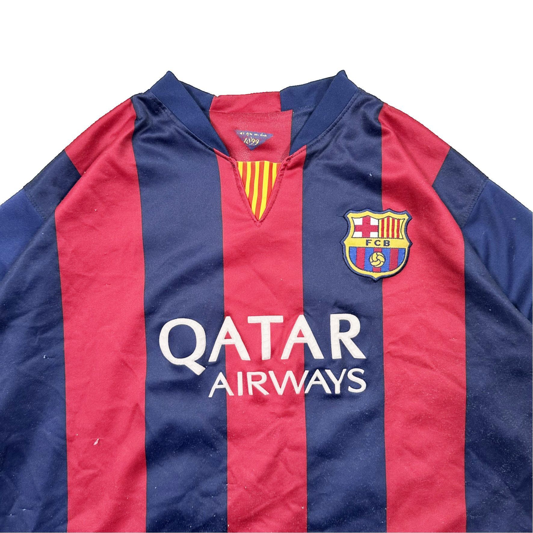 Vintage Barcelona #11 Neymar Jr Qatar Airways Football Soccer Jersey Size US L / EU 52-54 / 3 - 2 Thumbnail