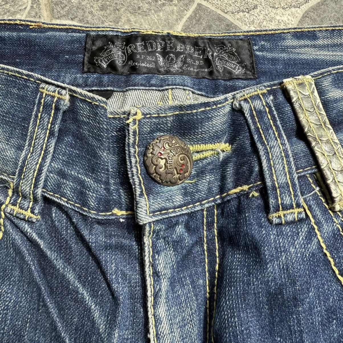 Japanese Brand Denim Flare Red Pepper Vintage Size US 31 - 7 Thumbnail