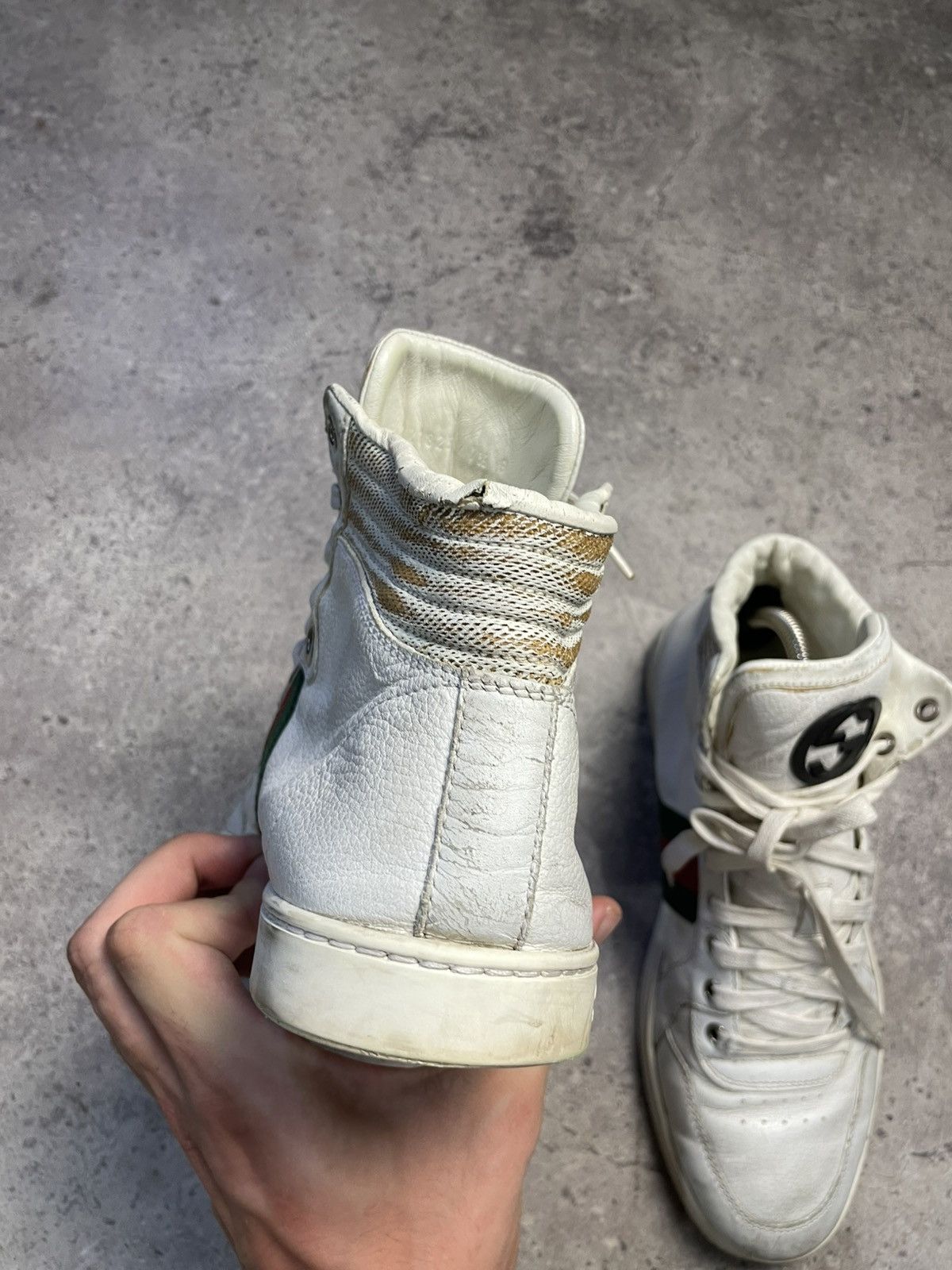 Gucci Men’s Gucci White Coda High Top Sneakers Size US 7.5 / EU 40-41 - 4 Thumbnail