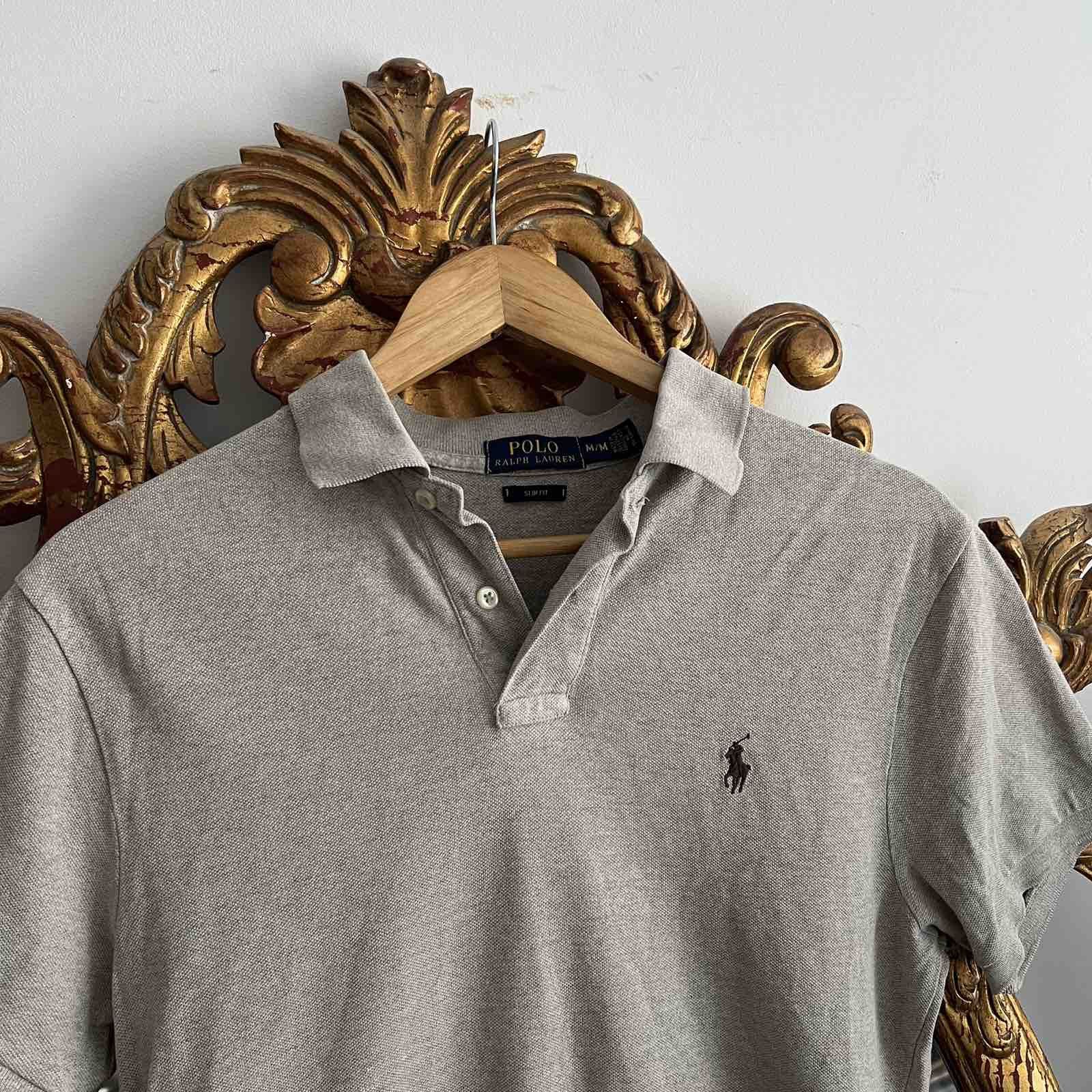 Polo Ralph Lauren Rare Polo Ralph Lauren Gray Polo Tshirt Sz M Size US M / EU 48-50 / 2 - 3 Thumbnail