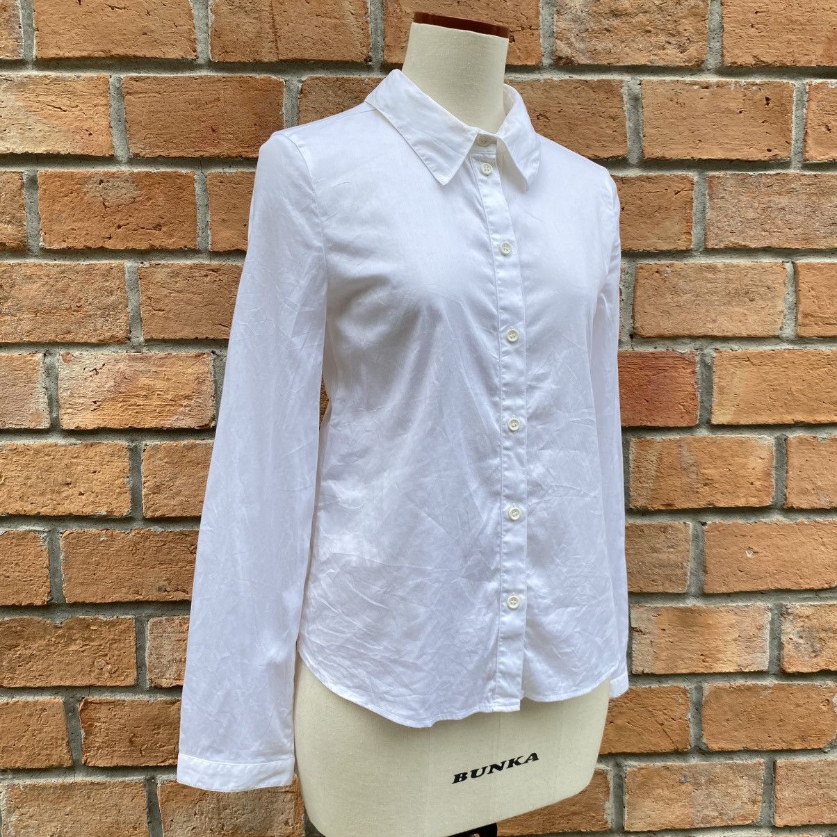 Emporio Armani Emporio Armani Long Sleeve Collared Blouse with Back Bow Tie Size S / US 4 / IT 40 - 3 Thumbnail