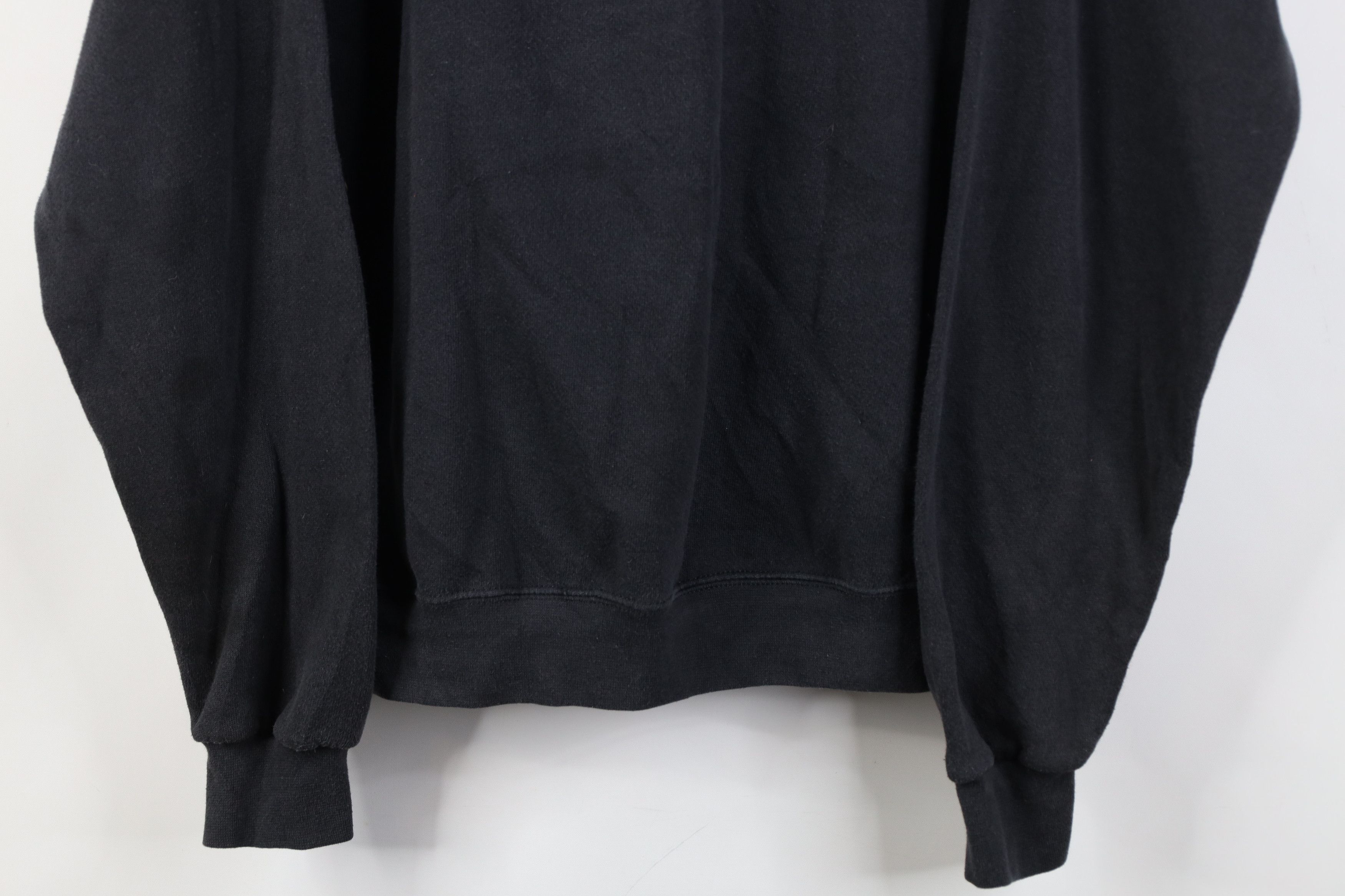 Vintage Vintage 90s Streetwear Blank Crewneck Sweatshirt Black Size L / US 10 / IT 46 - 3 Thumbnail