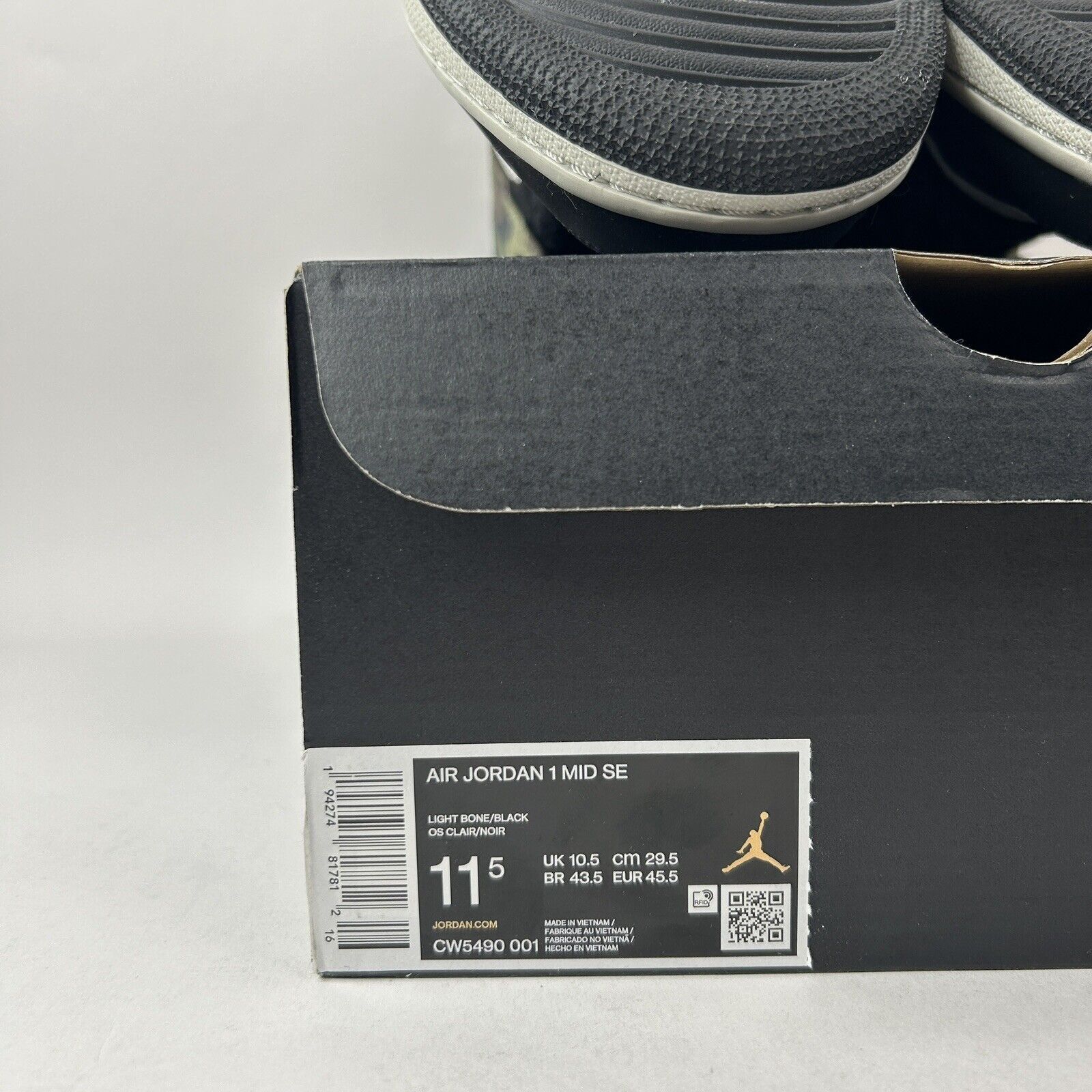 Nike Nike Air Jordan 1 Mid SE “Camo/Light Bone Black White" 2024 Size US 11.5 / EU 44-45 - 8 Thumbnail