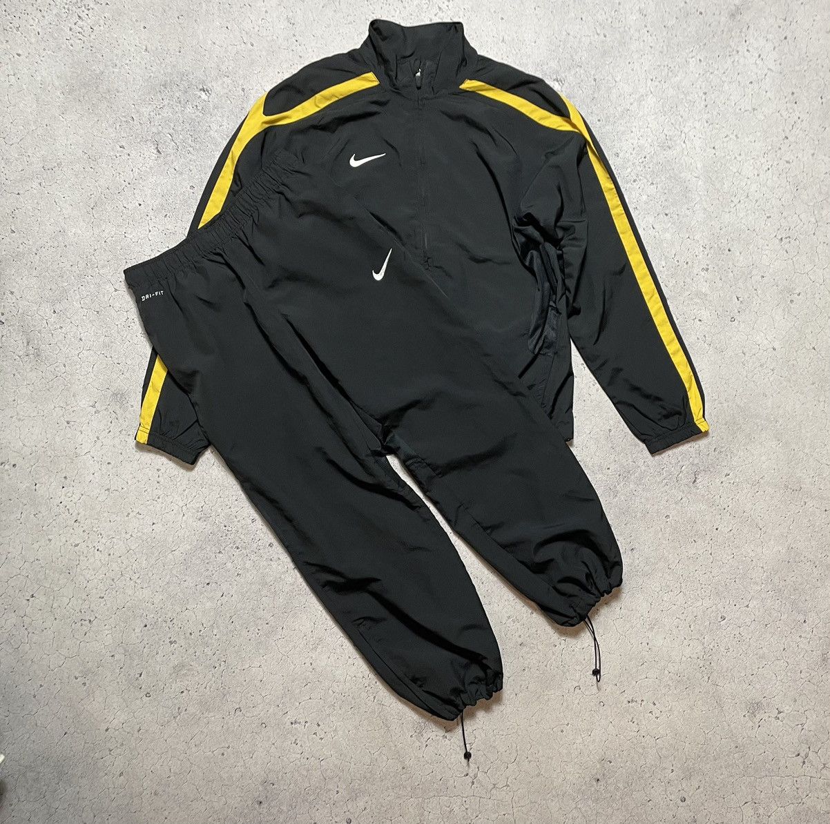 image of Nylon Tracksuit Nike Drill Swoosh Hype Y2K Hype in Black, Men's (Size 30)