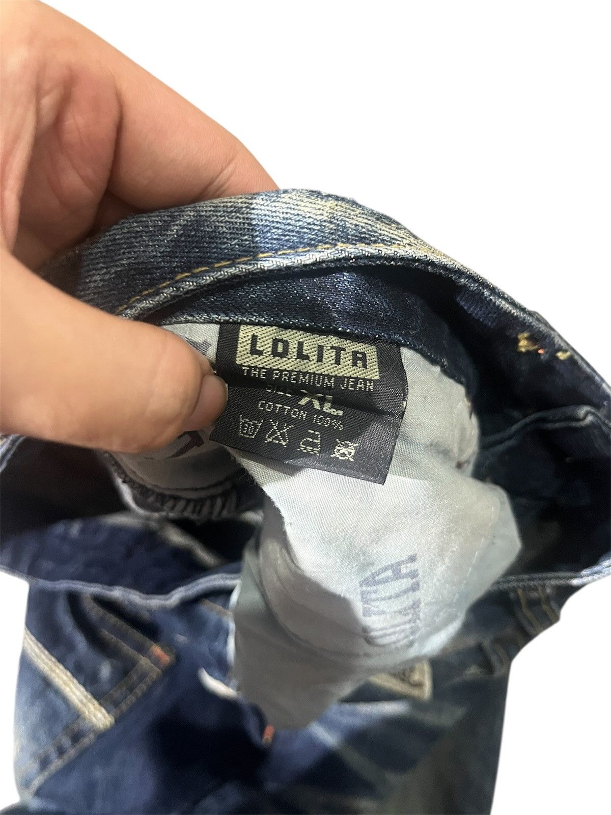 If Six Was Nine × Japanese Brand Lolita Concert Club Blue Jean y2k vkeii Size 33" - 8 Thumbnail