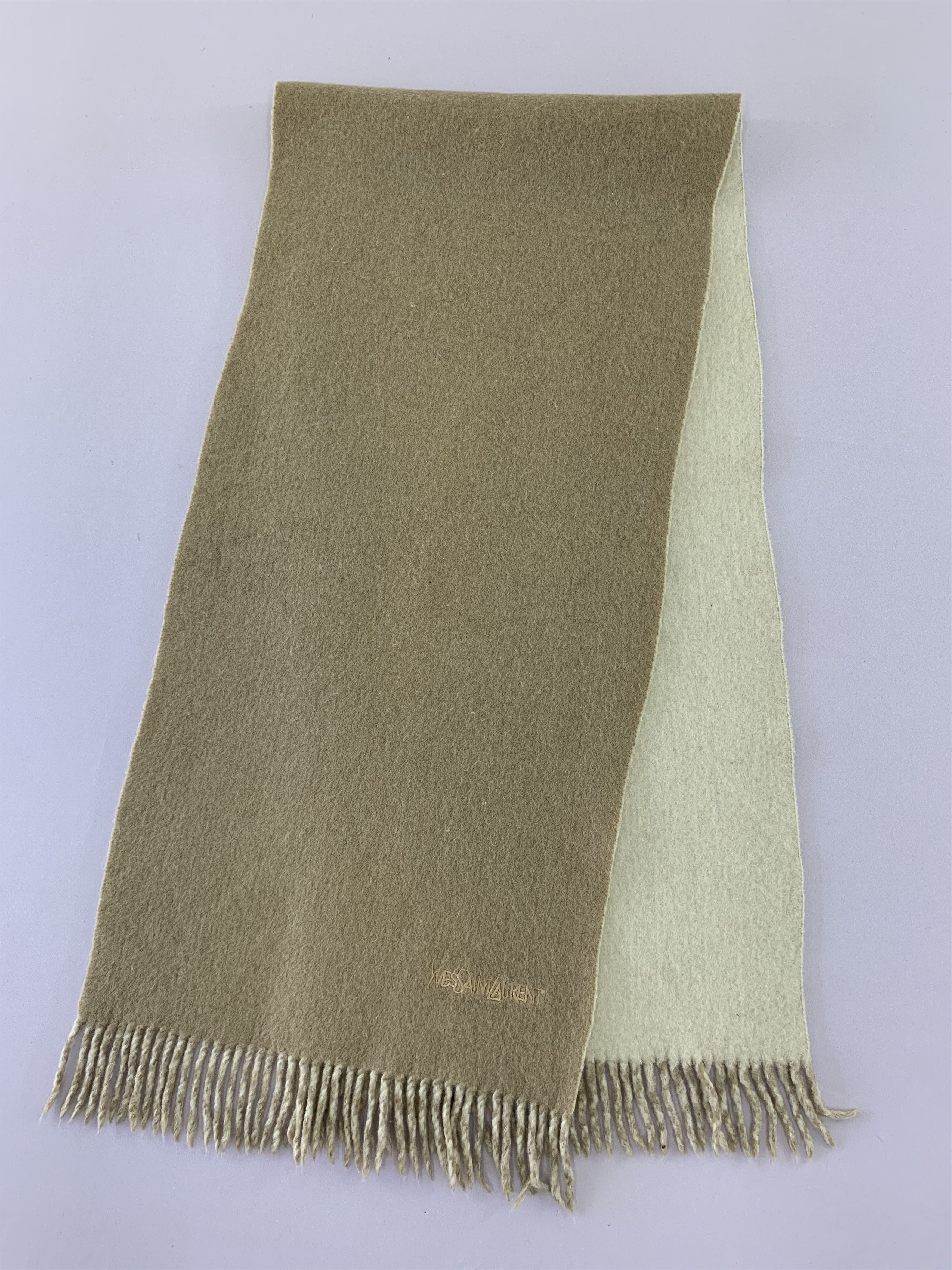 Yves Saint Laurent Yves Saint Laurent Scarf Wool Muffler Neck Wrap BL4141 Size ONE SIZE - 4 Thumbnail
