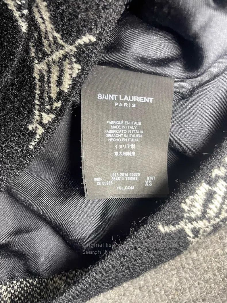Saint Laurent Paris Revolver Wool Cardigan