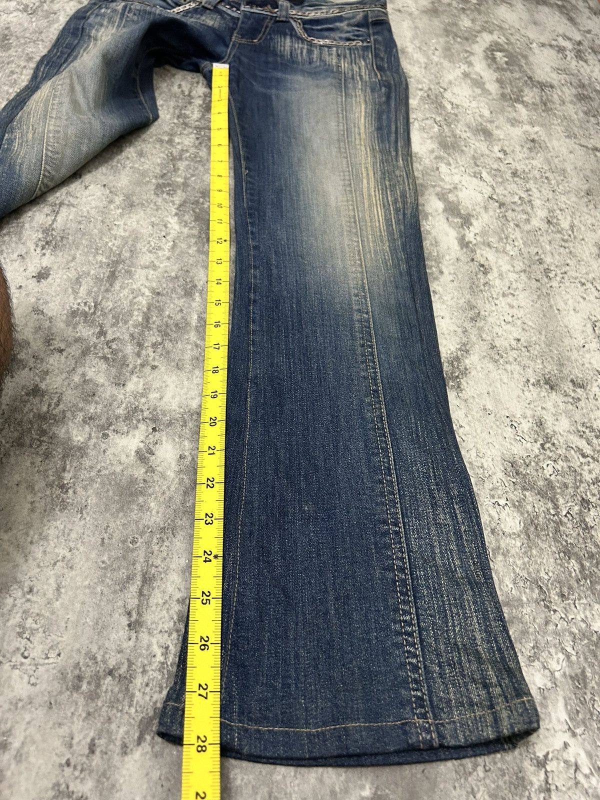 If Six Was Nine × Japanese Brand × Le Grande Bleu (L.G.B.) XIX Denim Chain Boot Cut Mudwash Pants Size US 28 / EU 44 - 20 Thumbnail