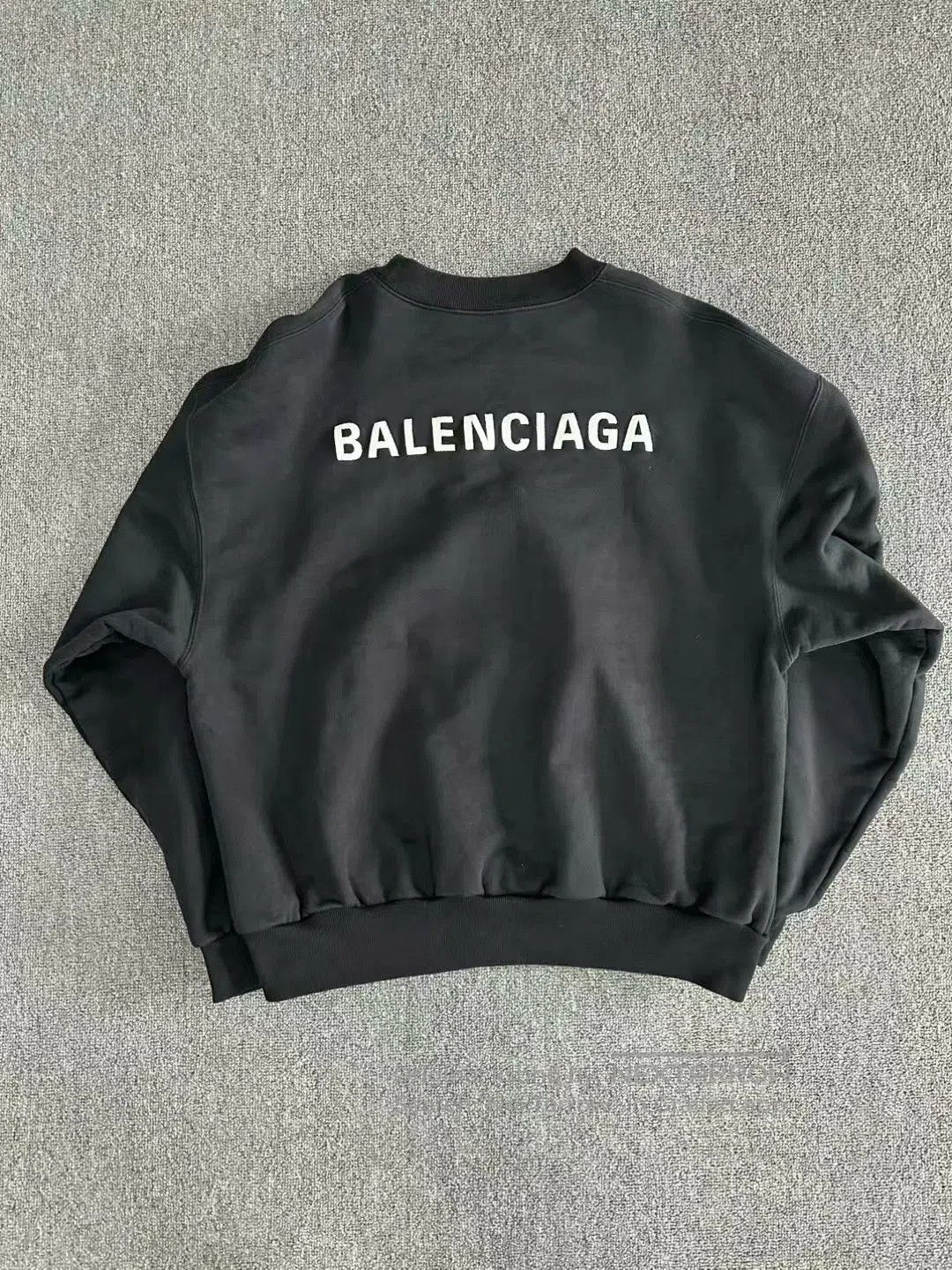 Balenciaga black embroidered logo sweatshirt by balenciaga. Size US S / EU 44-46 / 1 - 2 Thumbnail