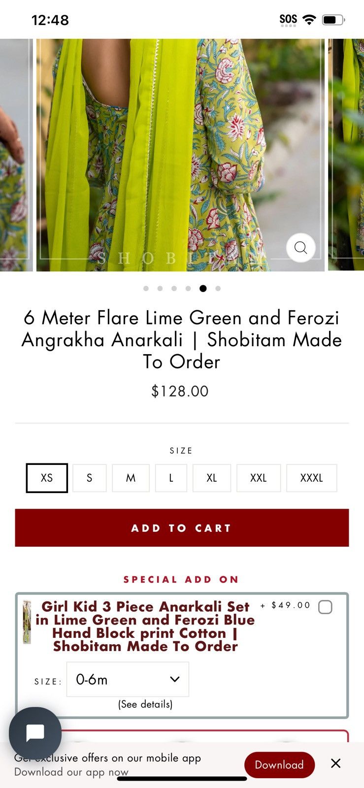 Other Shobitam 6M Flare Lime green Angrakha Anarkali Dress Size XL / US 12-14 / IT 48-50 - 5 Thumbnail