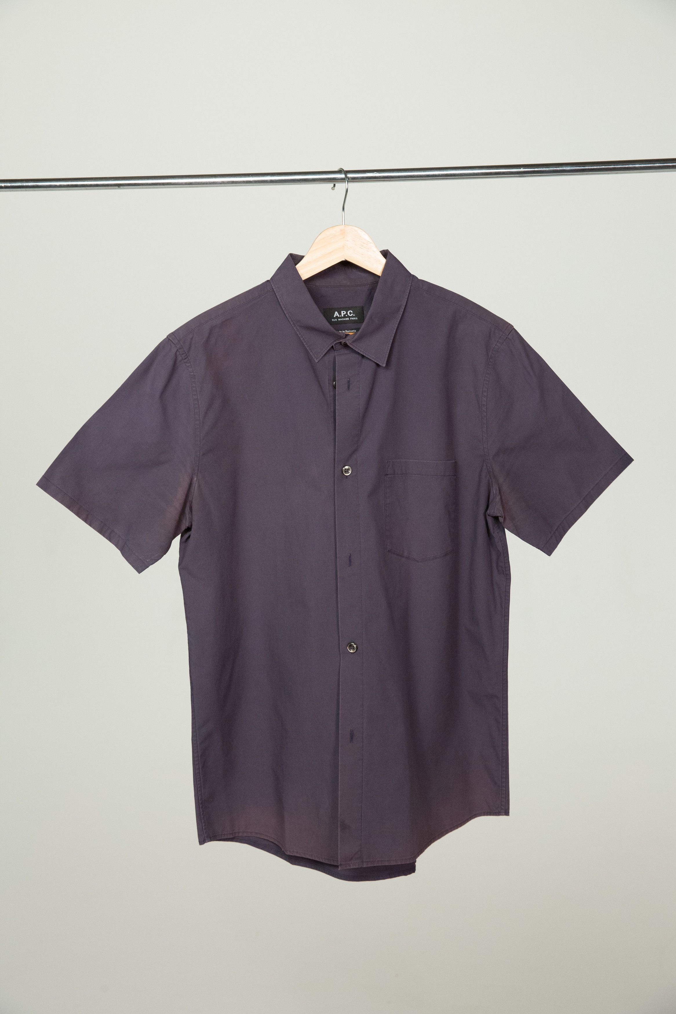 A.P.C. APC Chemise Andreas Shirt in Dark Navy Size US M / EU 48-50 / 2 - 1 Thumbnail
