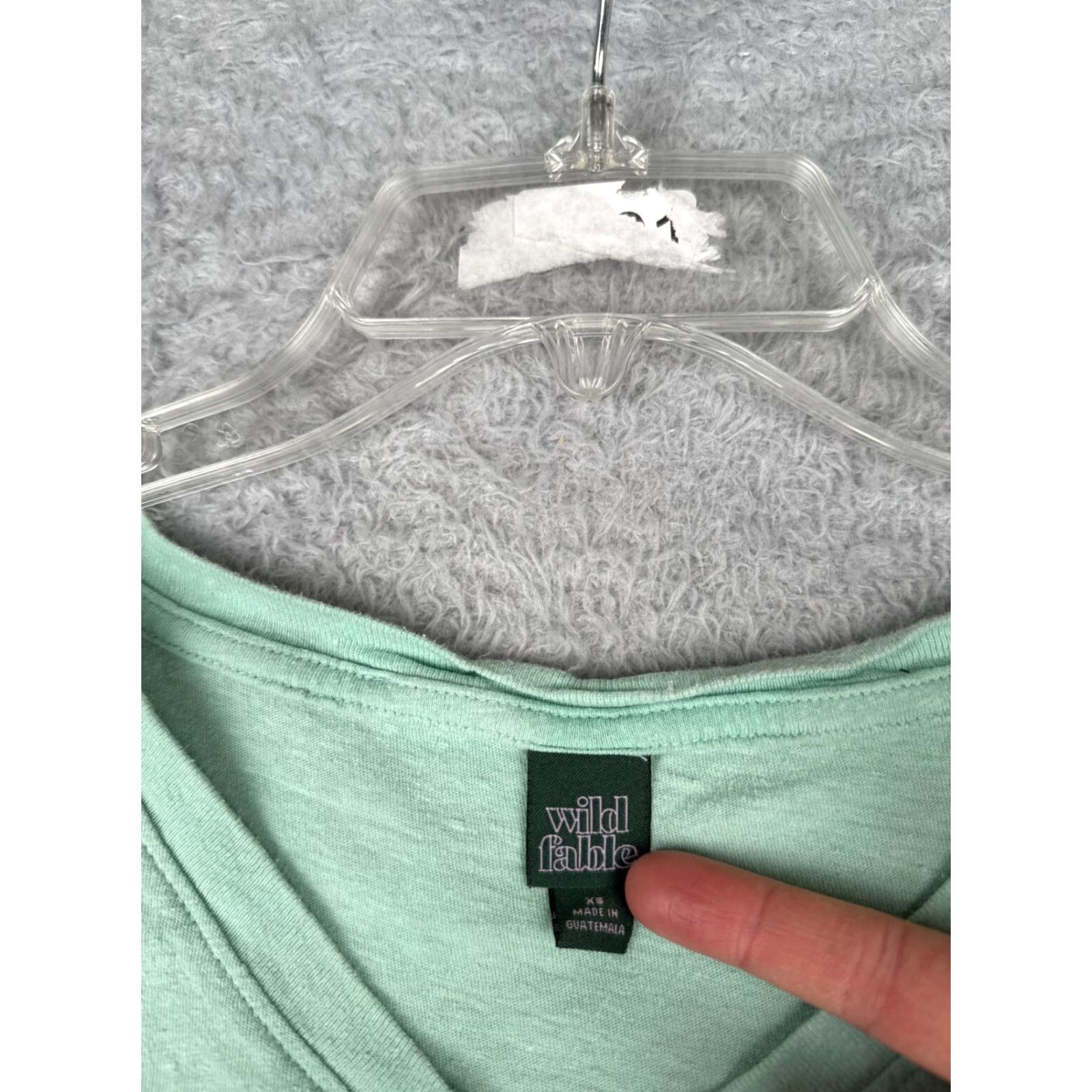 Vintage Wild Fable Crop Shirt Women XS Blue 100% Cotton V-Neck Casual Short Sleeve Outdoor Size XS / US 0-2 / IT 36-38 - 6 Thumbnail