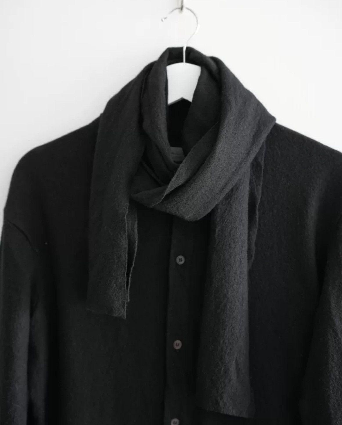 Yohji Yamamoto Yohji Yamamoto 20aw Double Scarf Wool Shirt 2412-Nextarrow Size US L / EU 52-54 / 3 - 3 Thumbnail