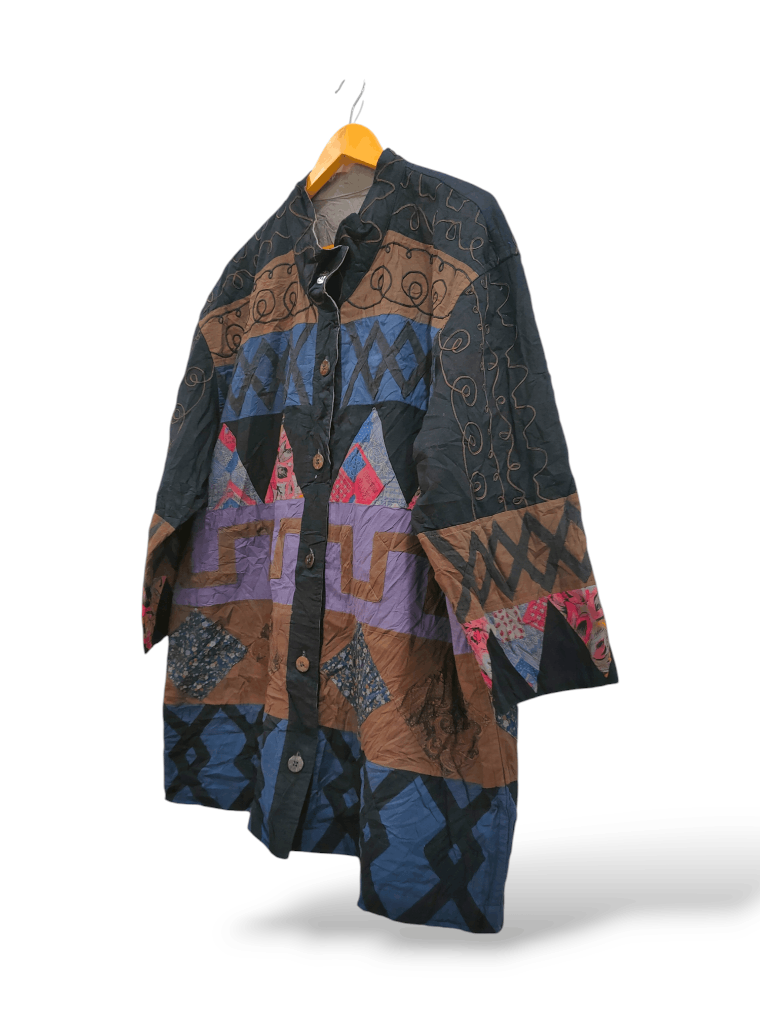 Japanese Brand Japanese Patchwork Button Up Jacket Size US L / EU 52-54 / 3 - 2 Thumbnail