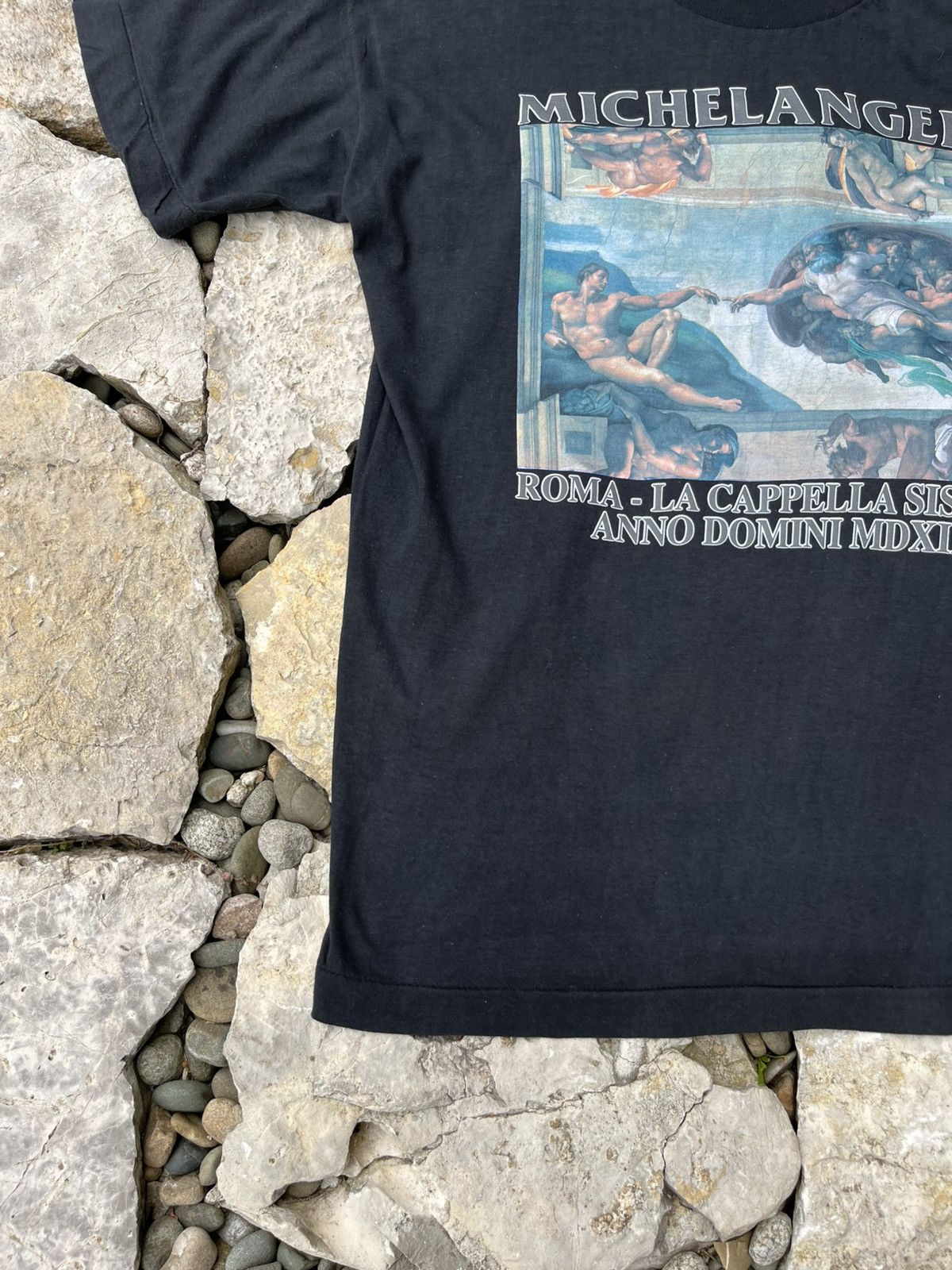 Vintage Vintage 80s Michelangelo buonarroti single stitch tee tshirt Size US M / EU 48-50 / 2 - 7 Thumbnail