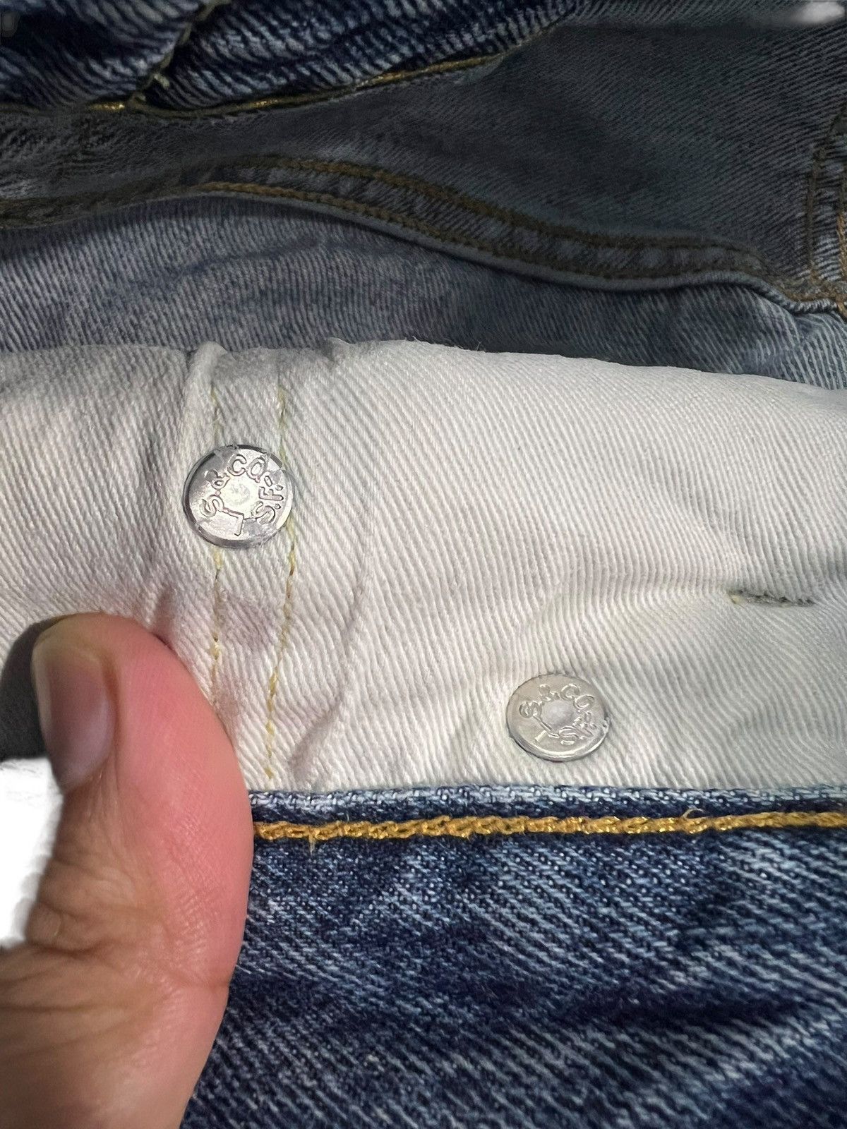 Levi's LVC Levi’s 501z xx Big E Distress Faded Selvedge Jean Size US 30 / EU 46 - 13 Thumbnail