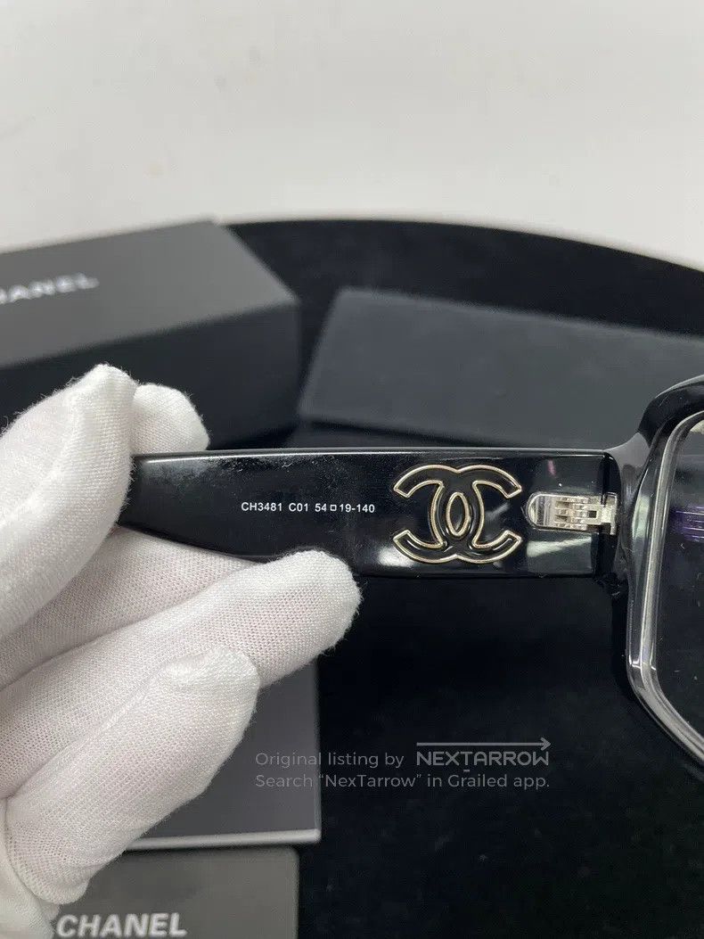Chanel Chanel Logo square frame flat glasses Size ONE SIZE - 5 Thumbnail