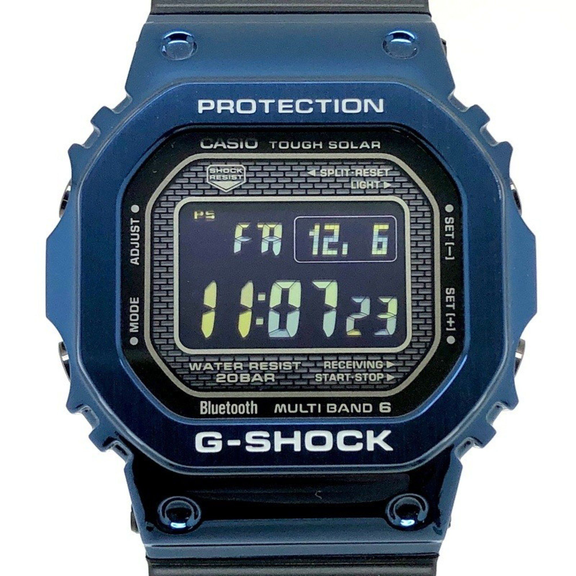 Casio G SHOCK CASIO Watch GMW B5000G 2 Radio Solar Metal Case Bezel Urethane Band Bluetooth Mobile Link LED Backlight Screw Back Blue Released in April 2019 Mikunigaoka Store Grailed