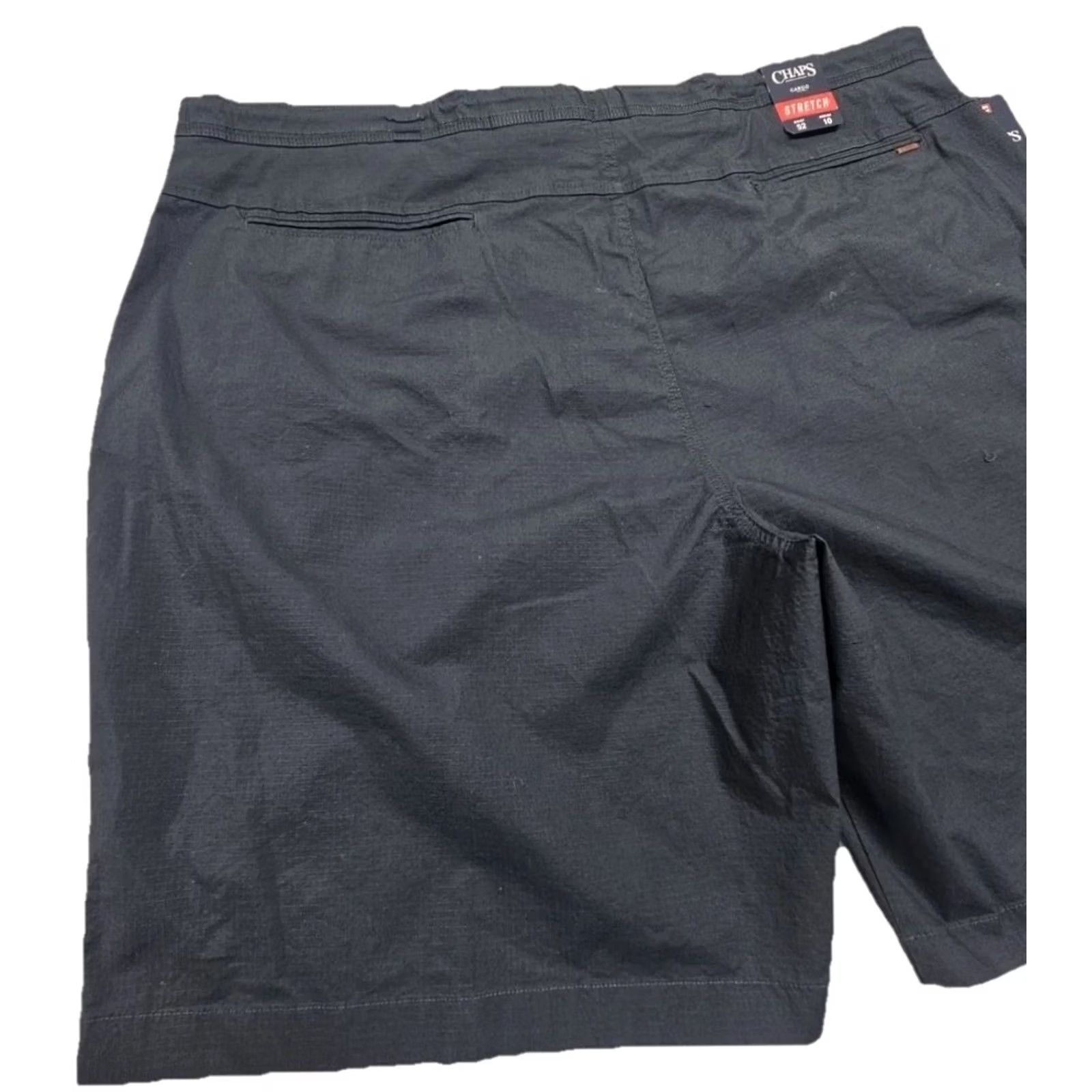 Chaps VINTAGE Chaps Cargo Shorts Mens 52 Big & Tall Black Stretch Golf Flat Front UPF 40 Size US 36 / EU 52 - 7 Thumbnail
