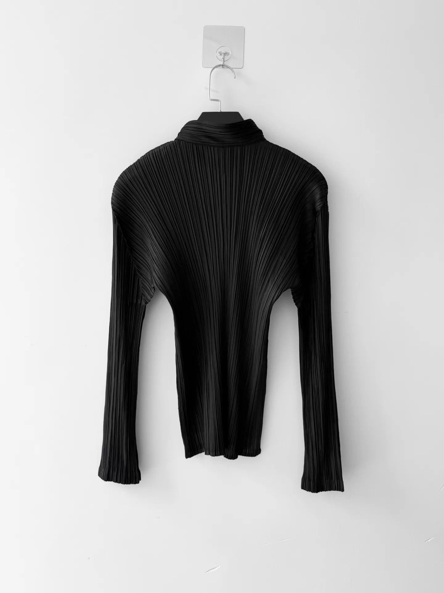 Issey Miyake ISSEY MIYAKE PLEATS PLEASE black stand-collar shirt 4 Size S / US 4 / IT 40 - 3 Thumbnail