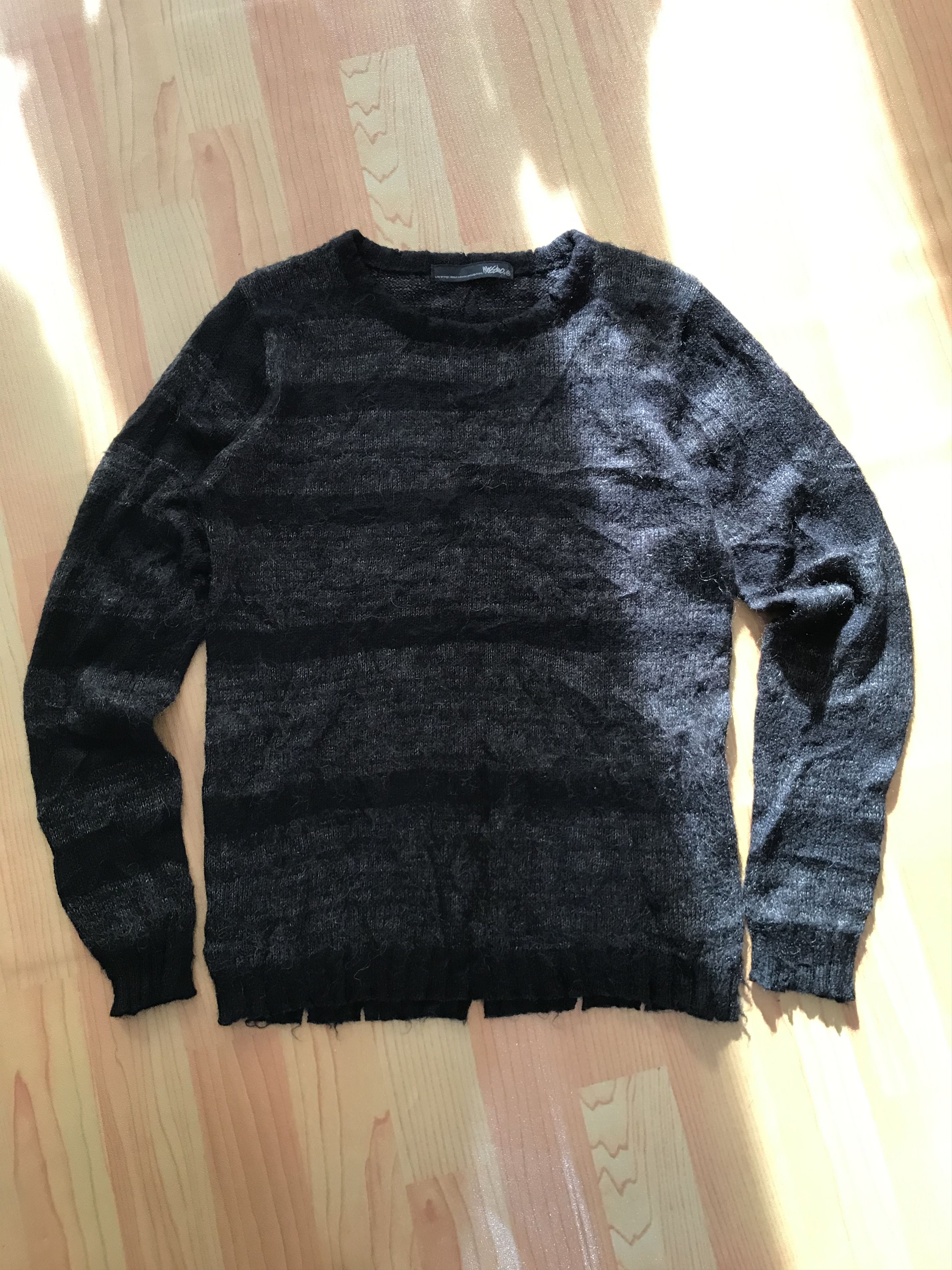 image of Archival Clothing x Hysteric Glamour Vintage Knit Sweatshirts Distressed Junya Style in Striped (Si