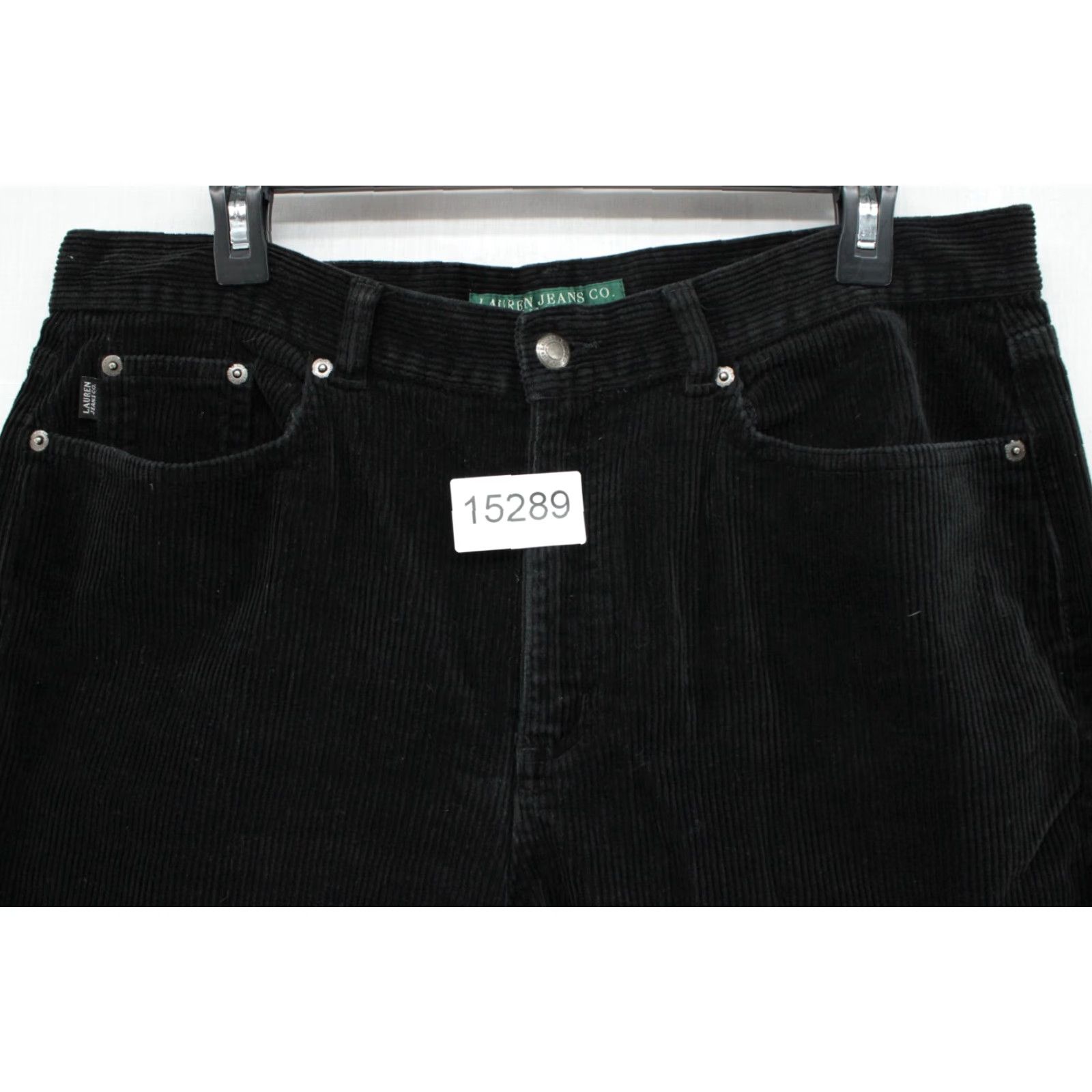 Ralph Lauren LAUREN RALPH LAUREN Women Black Corduroy Straight Leg Pants Preppy Size 14 36x31 Clothing Pants Size 36" / US 14 / IT 50 - 5 Thumbnail