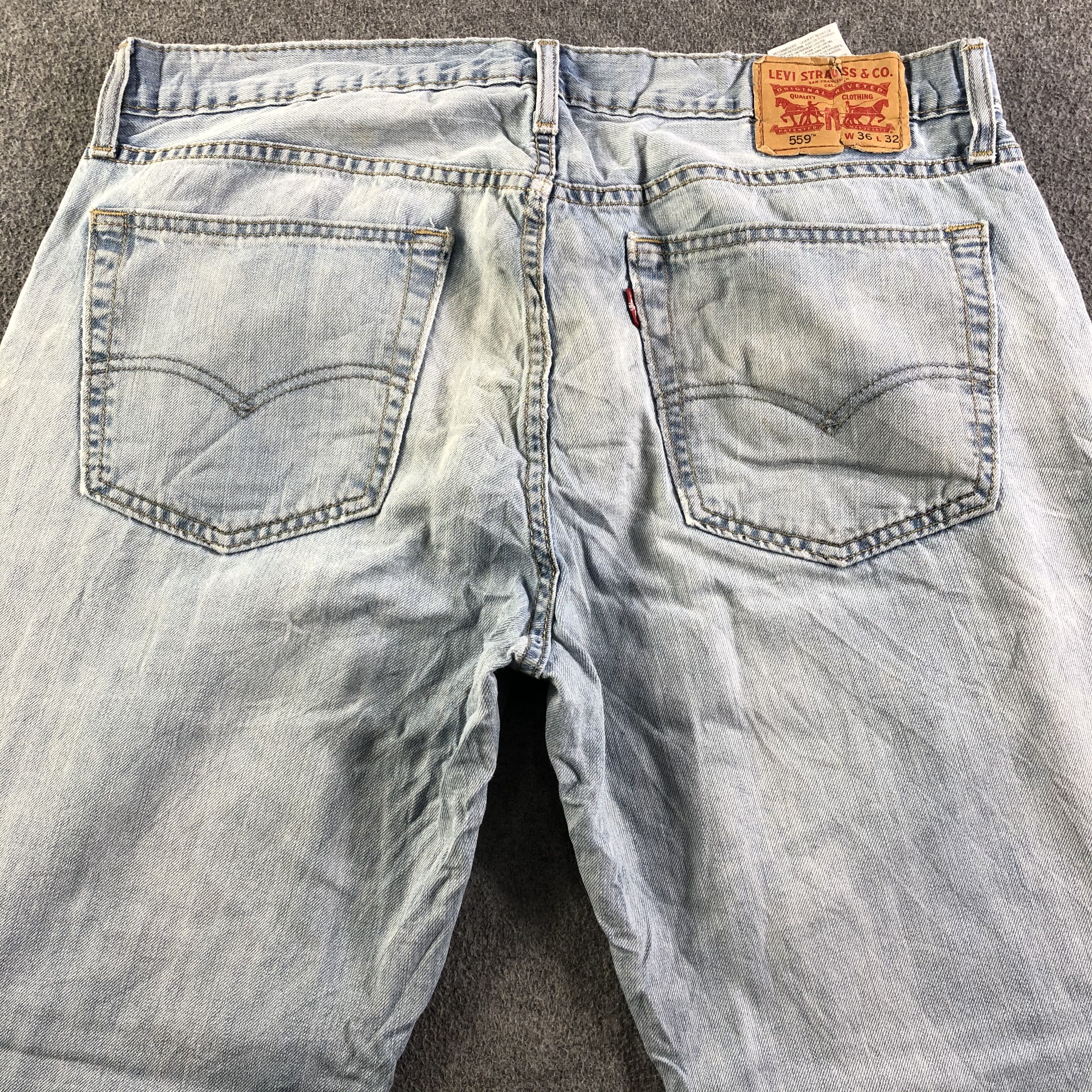 Levi's Vintage Light Wash Levis 559 Jeans-J4284 Size US 38 / EU 54 - 4 Thumbnail