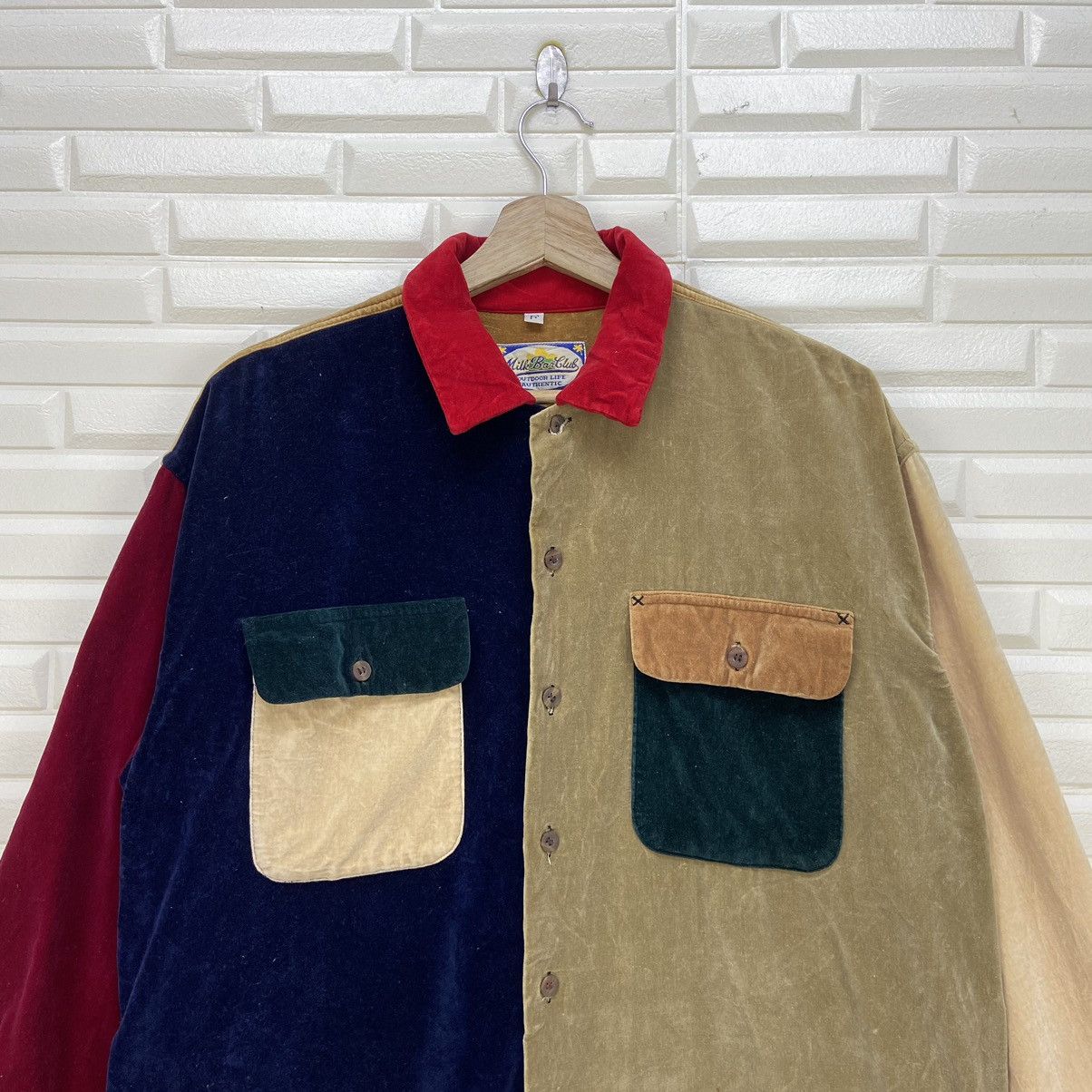 Japanese Brand Japanese Brand Velvet Color Block Loose Shirt Size US S / EU 44-46 / 1 - 4 Thumbnail