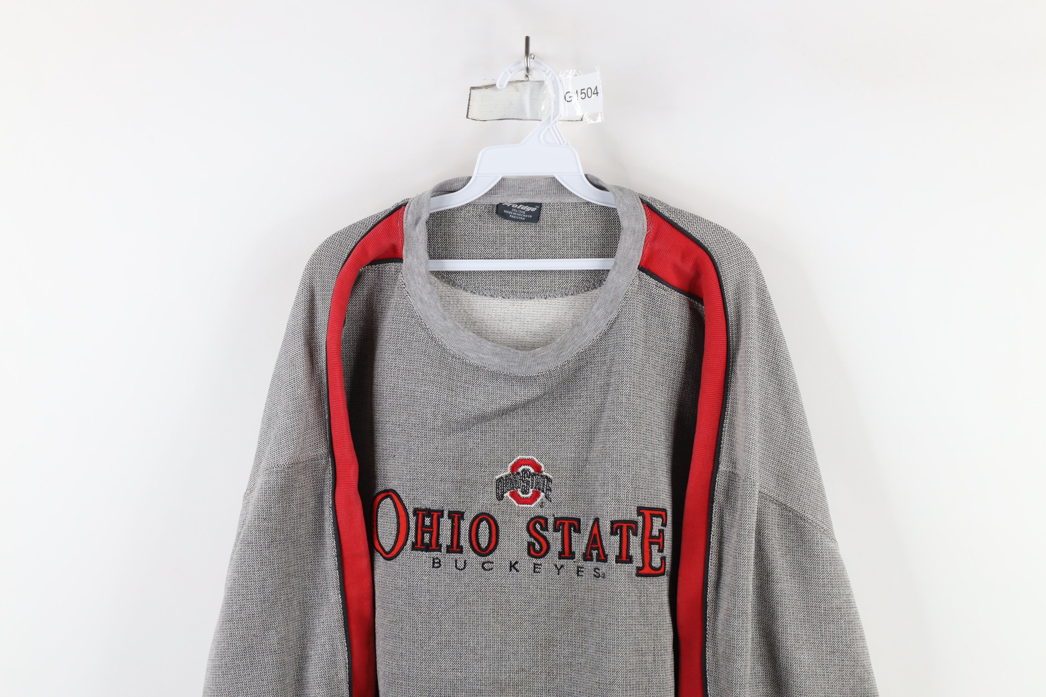 Vintage Vintage 90s Ohio State University Crewneck Sweatshirt Gray Size US XXL / EU 58 / 5 - 2 Thumbnail