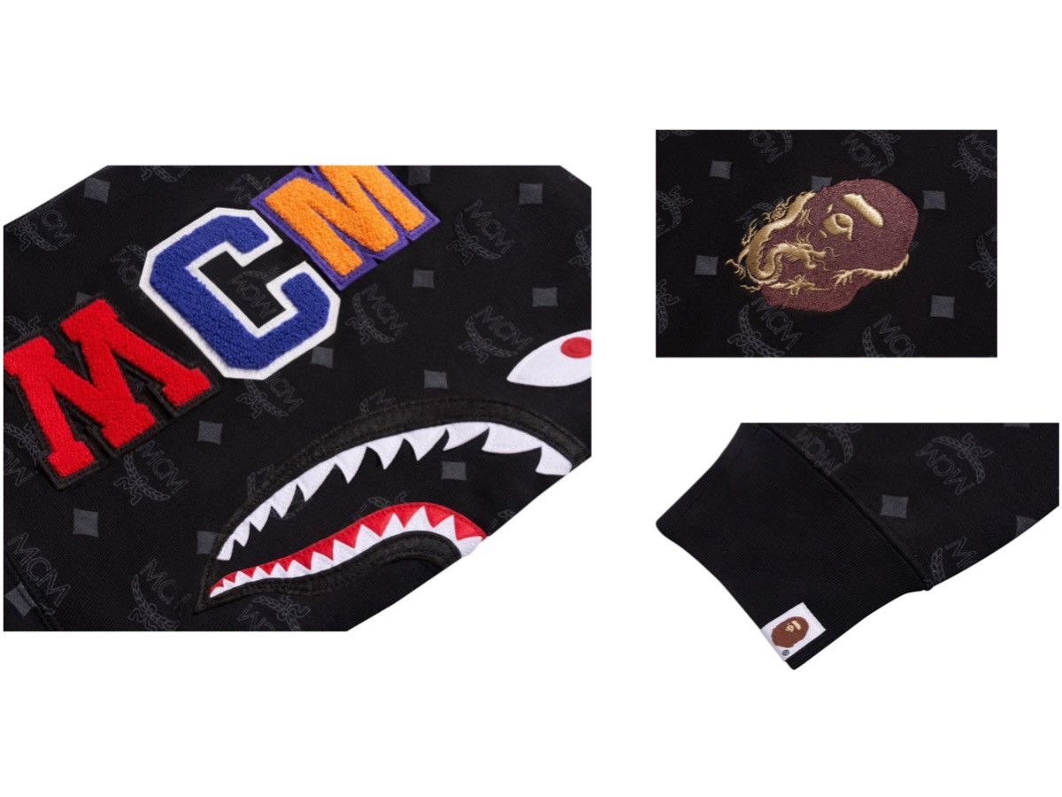 Bape × MCM BAPE x MCM Shark Pullover Hoodie Black Size US XL / EU 56 / 4 - 6 Thumbnail