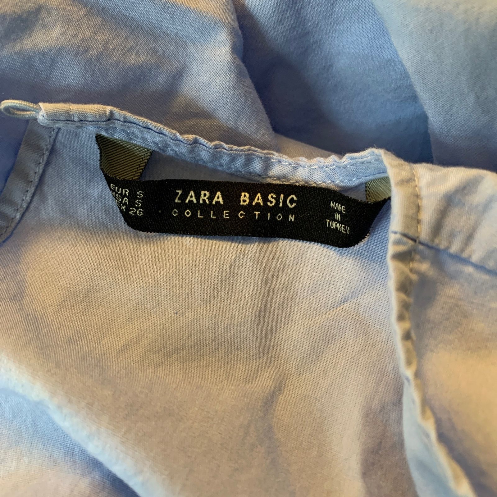 Zara Zara Cropped Blouse Bell Shape 3/4 Sleeve Cotton Women Small Size S / US 4 / IT 40 - 10 Thumbnail