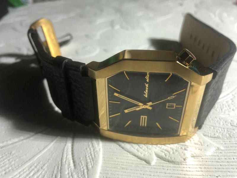 Designer Black Dice Analogue black gold Watch Size ONE SIZE - 3 Thumbnail