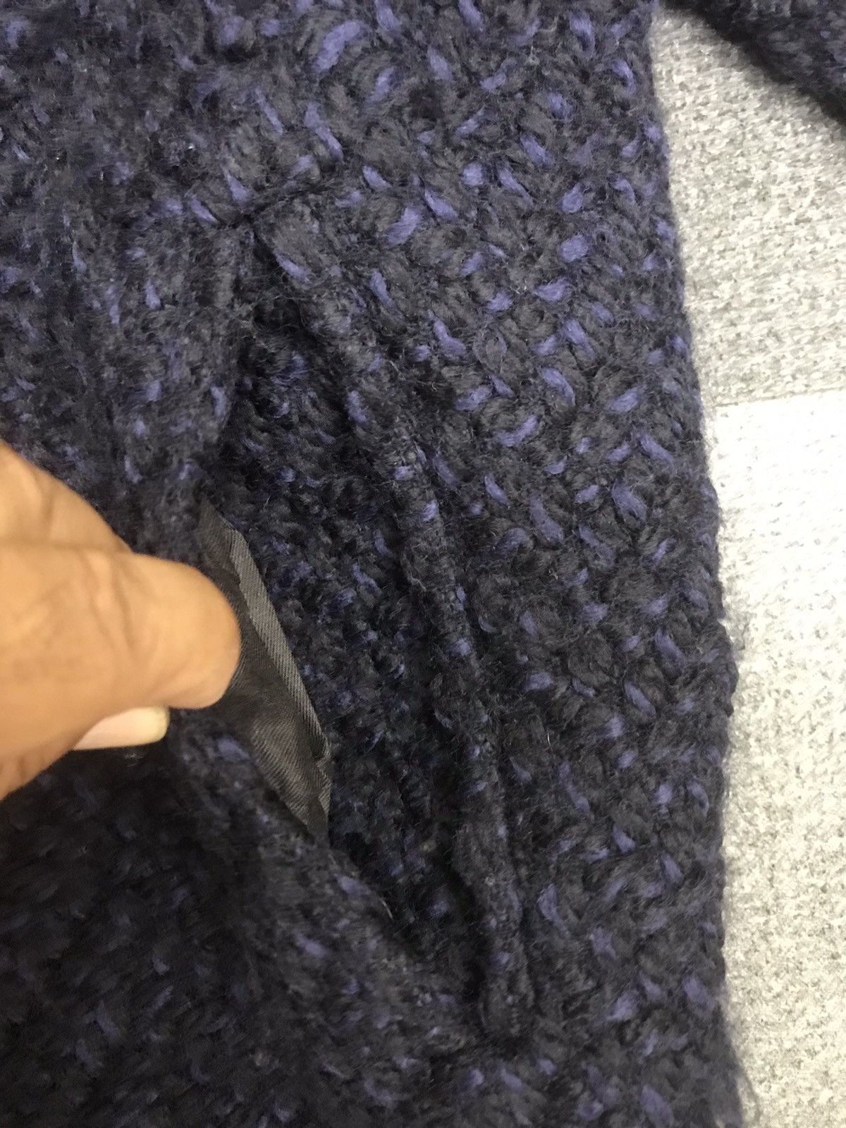 Designer × Japanese Brand × Tomorrowland Winter Very Rare KNOTat Two Tones Oversize Knitted Coat Size S / US 4 / IT 40 - 7 Thumbnail