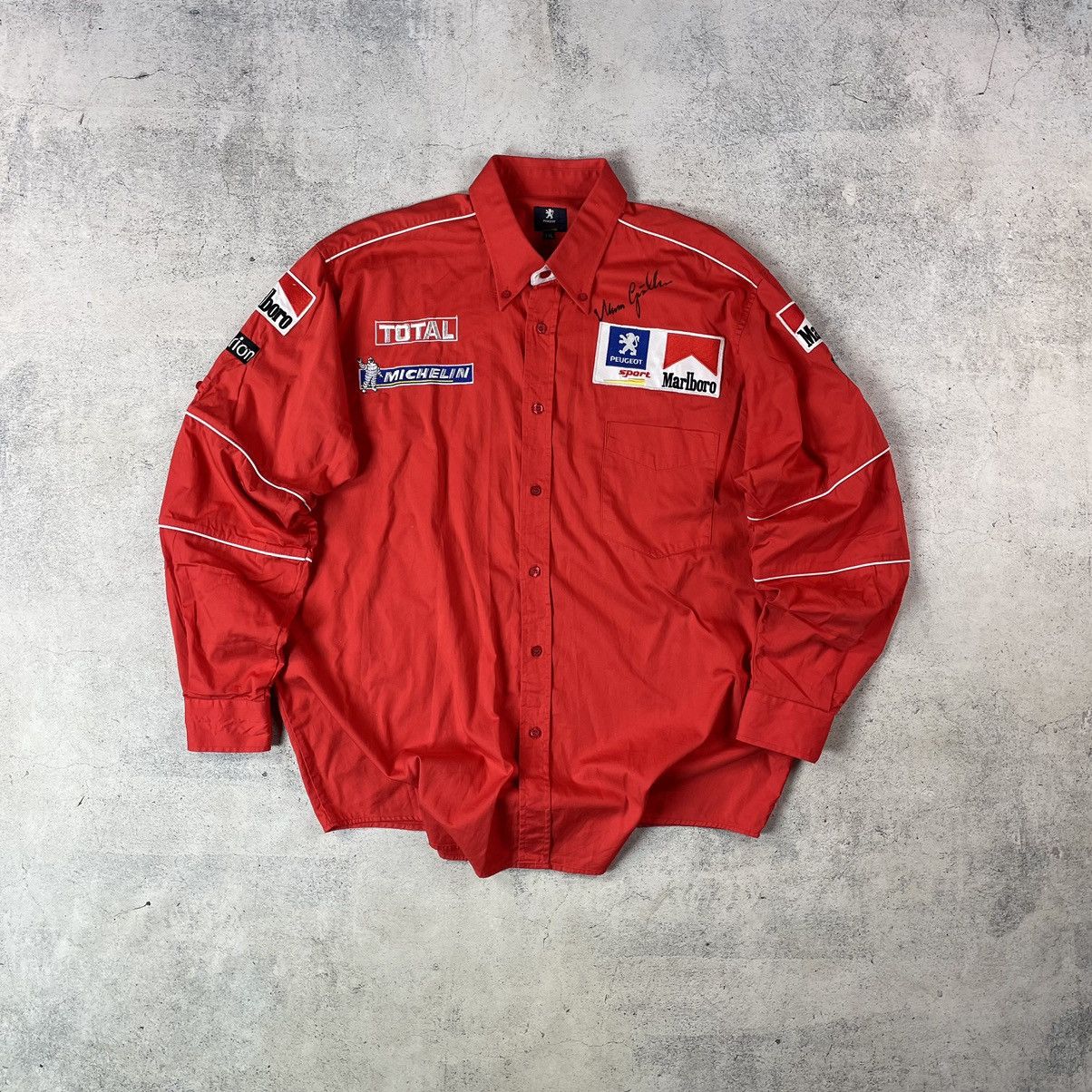 Marlboro Formula 1 Puegot Marlboro Signed Marcus Gronholm Shirt Size US XXL / EU 58 / 5 - 1 Thumbnail