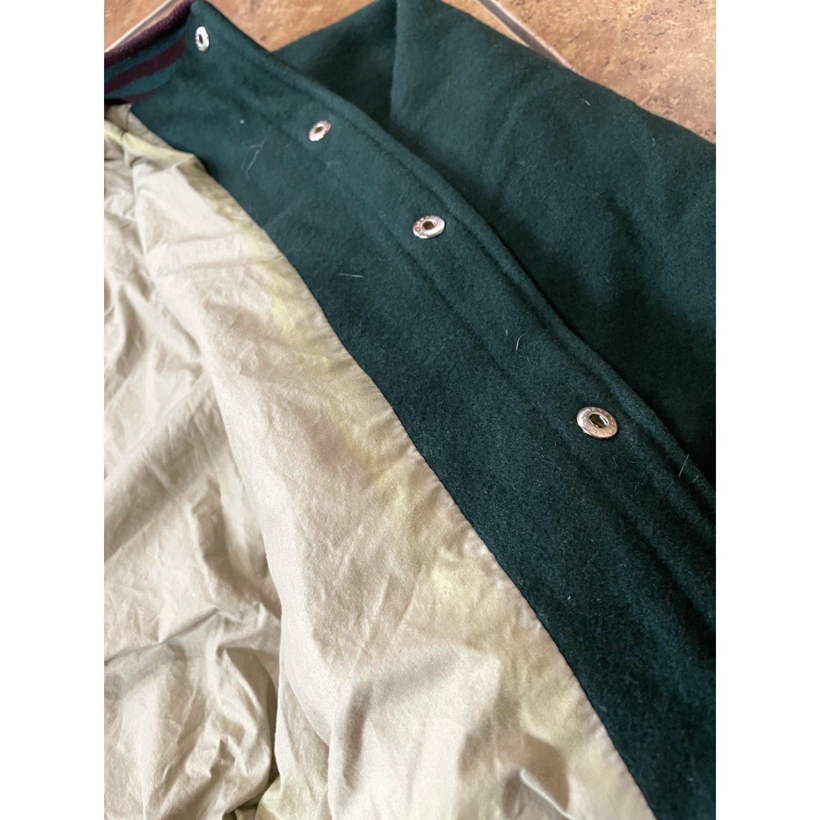 Polo Ralph Lauren VTG Polo Ralph Lauren Bomber Jacket XL Green Wool Scribble Crest 80s 90s Mens Jacket Size US XL / EU 56 / 4 - 7 Thumbnail