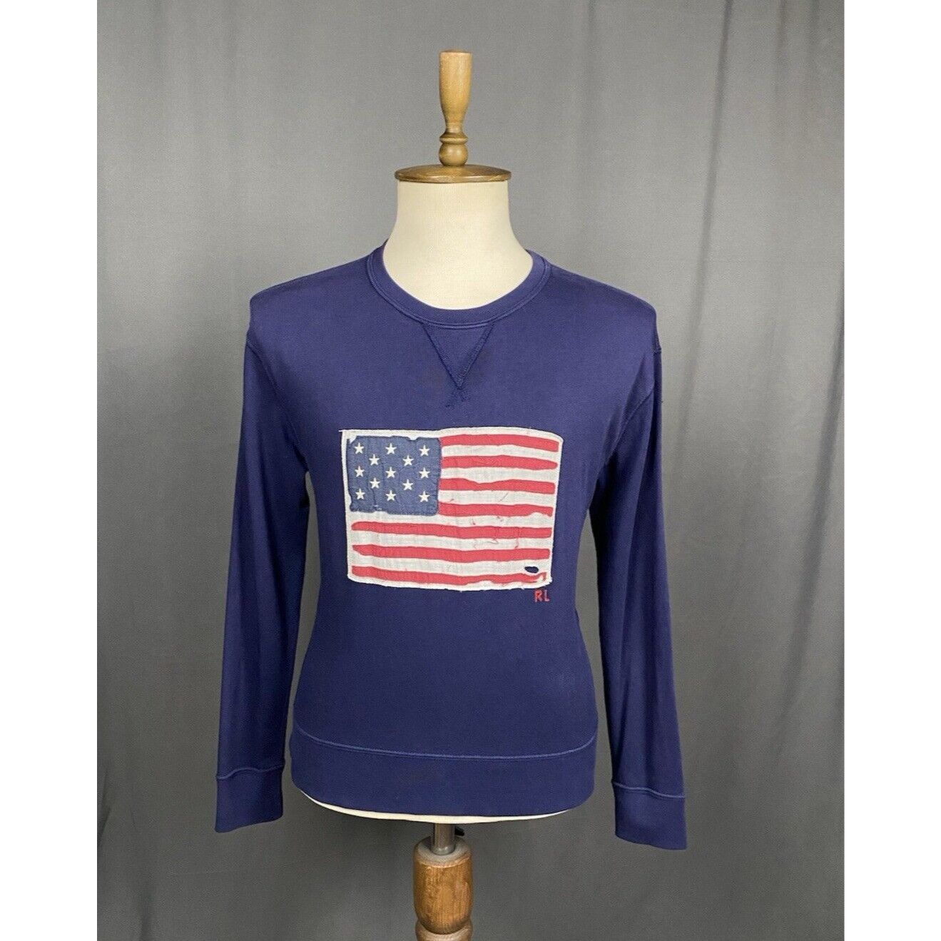 Polo Ralph Lauren Polo Ralph Lauren US FLag Men's Blue Crewneck Sweater Size M Size US M / EU 48-50 / 2 - 1 Thumbnail