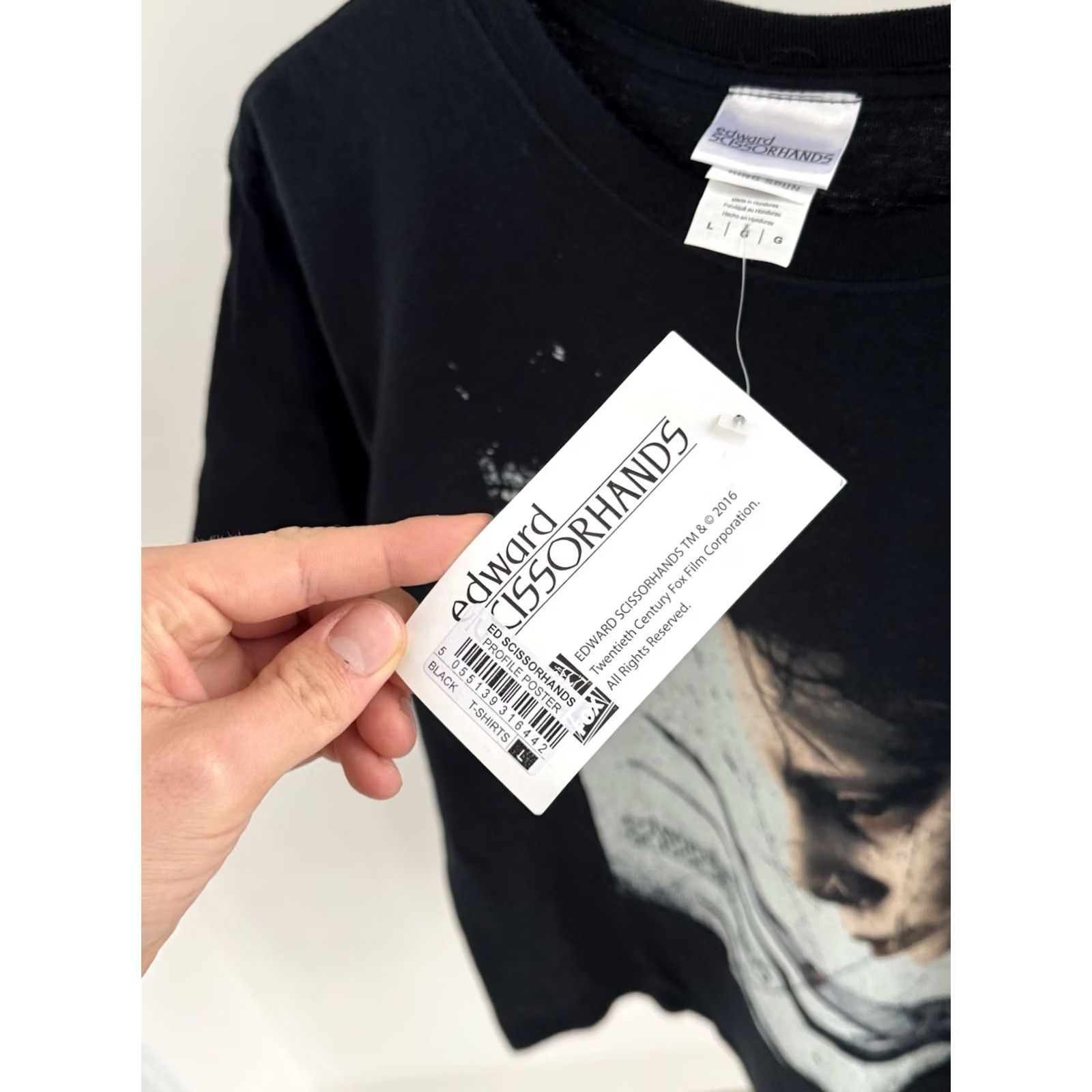 Gildan VINTAGE Edward Scissorhands T-Shirt Black Logo Size L Mens Novelty Movie Graphic Shirt Size US L / EU 52-54 / 3 - 4 Thumbnail