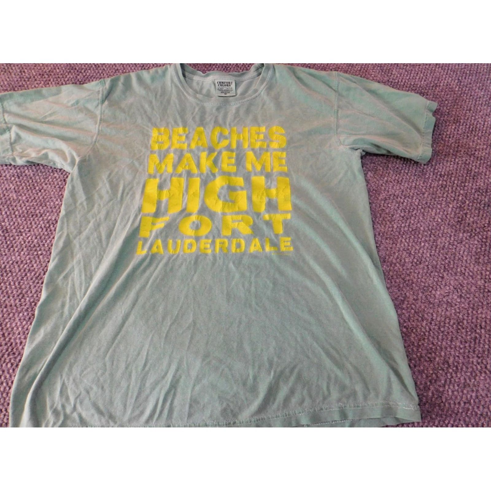 Comfort Colors Comfort Colors Shirt Mens Medium Green Short Sleeve Crew Neck Cotton Knit Logo Classic Pockets T-Shirt Size US M / EU 48-50 / 2 - 3 Thumbnail