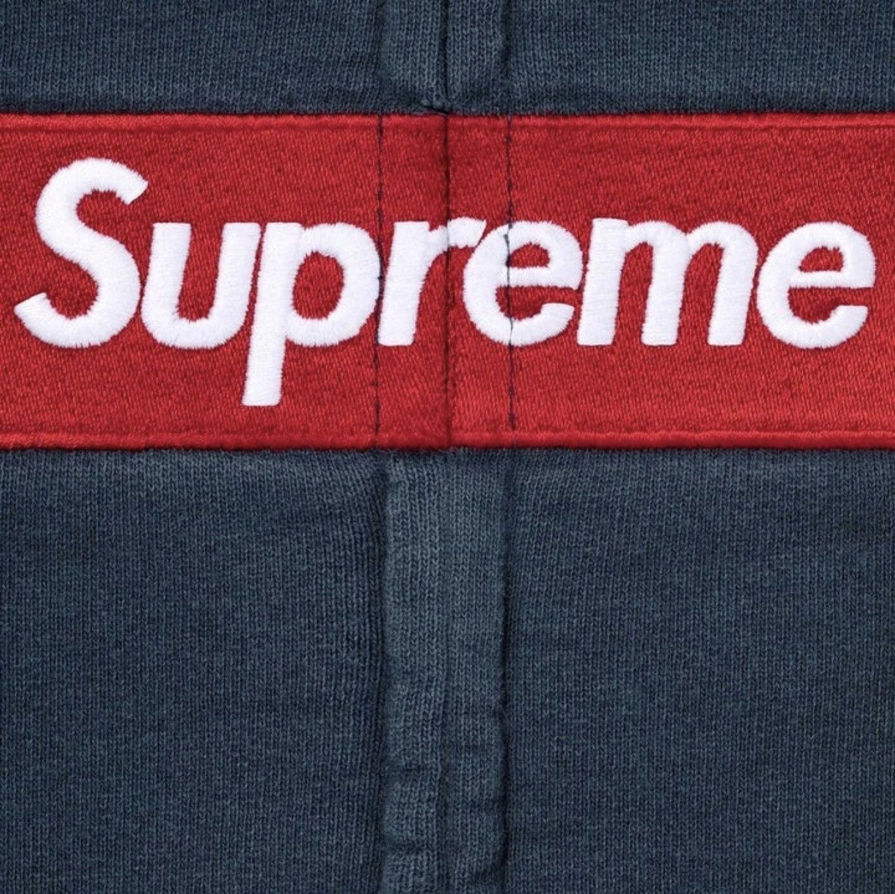 Supreme x MM6 Maison Margiela Box Logo Zip Up Navy Size S
