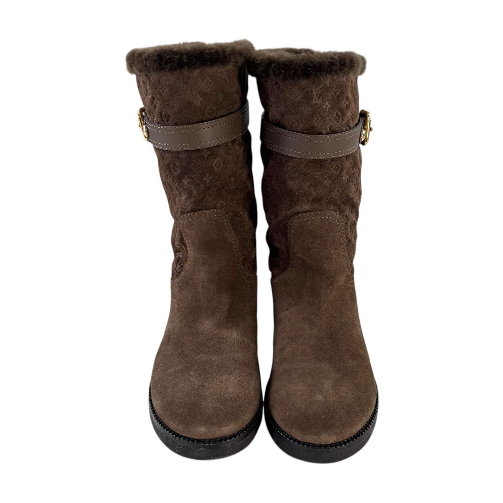 Louis Vuitton Louis Vuitton Monogram Brown Suede Boots Size US 8 / IT 38 - 6 Thumbnail
