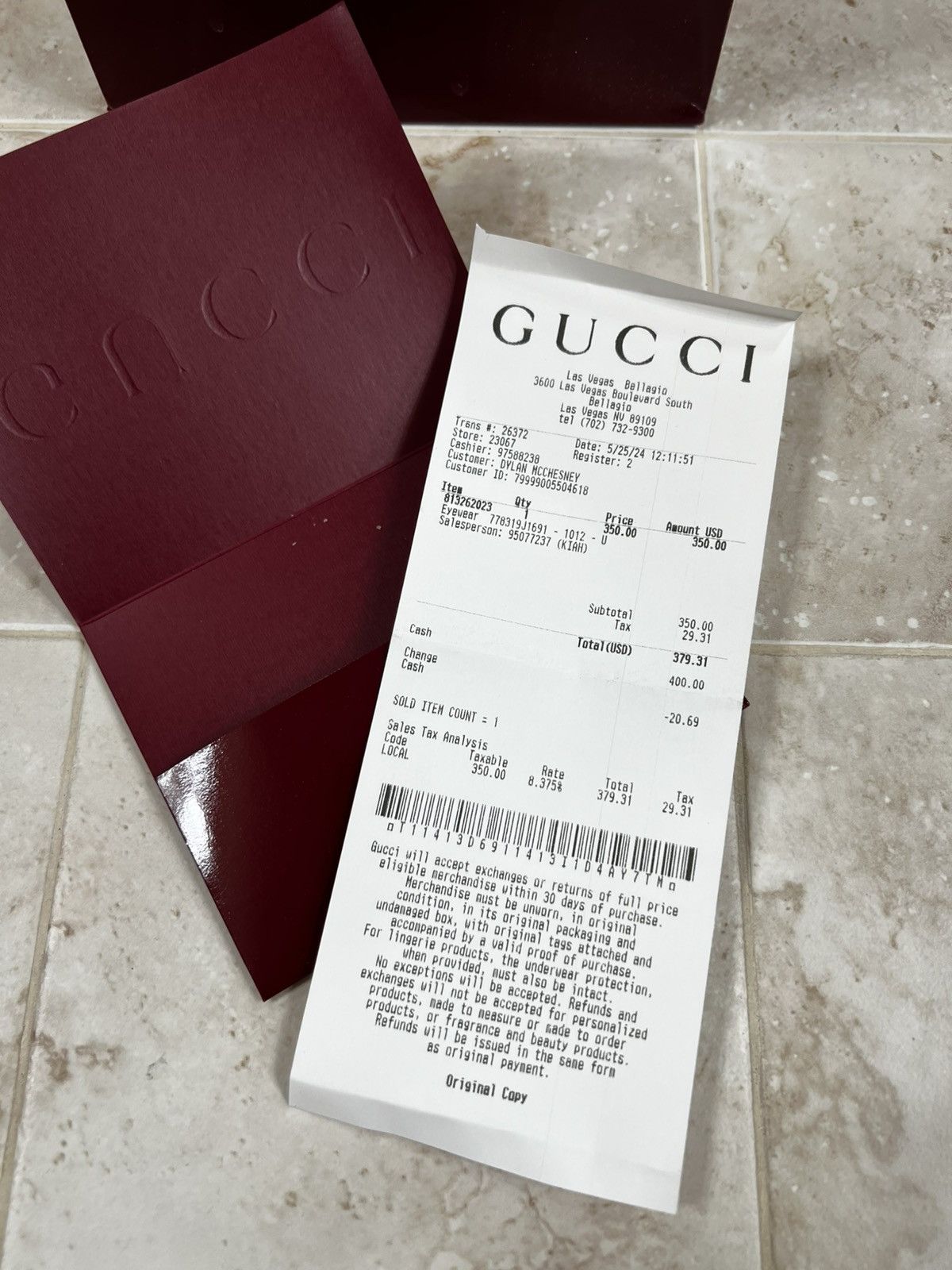 Gucci Gucci Sunglasses Black/Gold (Gender Fluid Size ONE SIZE - 17 Thumbnail
