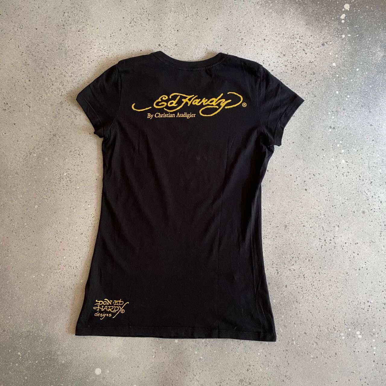 Christian Audigier × Ed Hardy Y2K ED HARDY BY CHRISTIAN AUDIGIER RHINESTONES T-SHIRT Size M / US 6-8 / IT 42-44 - 2 Thumbnail