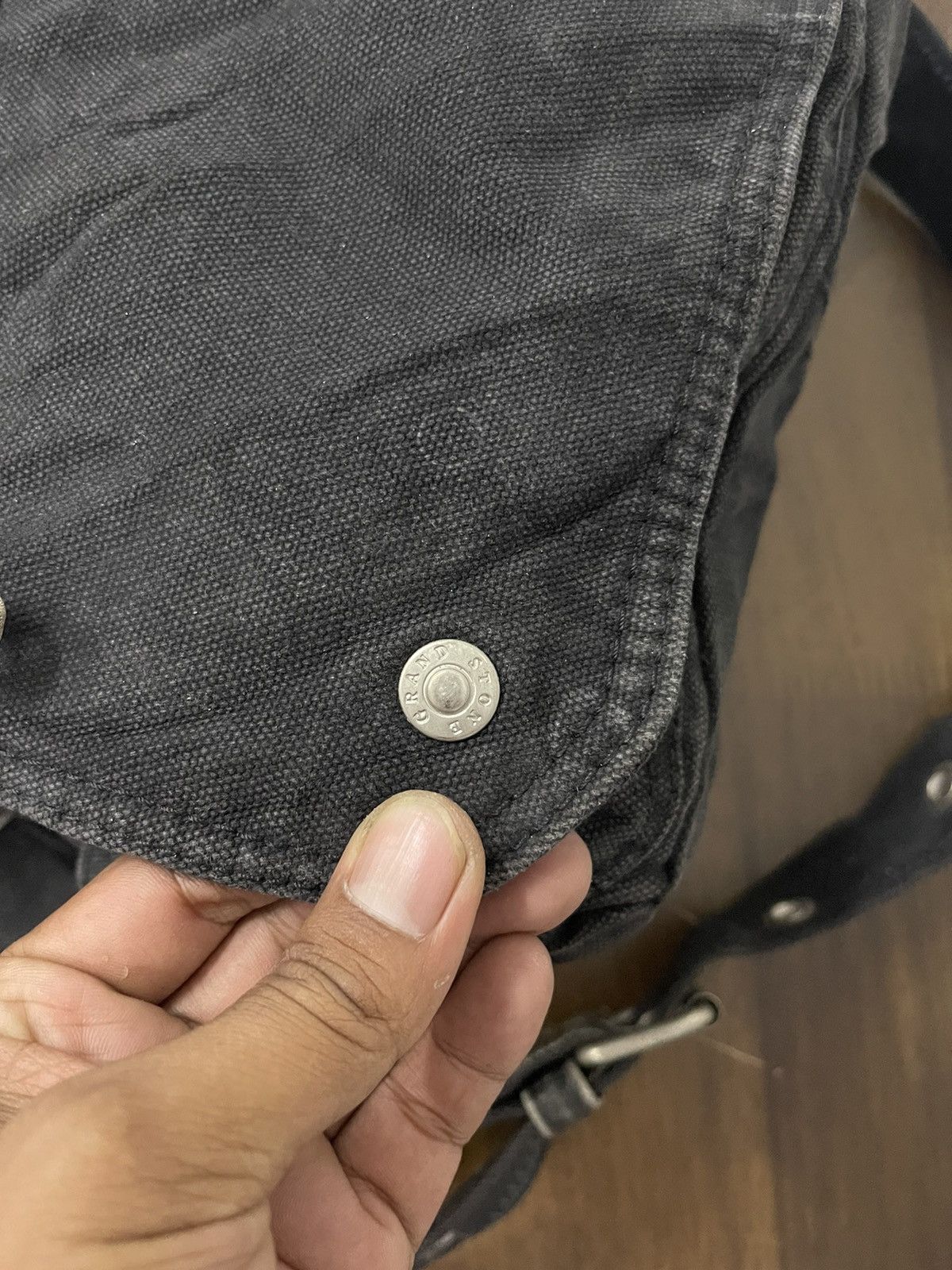 Japanese Brand Grand Stone Black Dyed Multi Compartment Utilities bag Size ONE SIZE - 9 Thumbnail