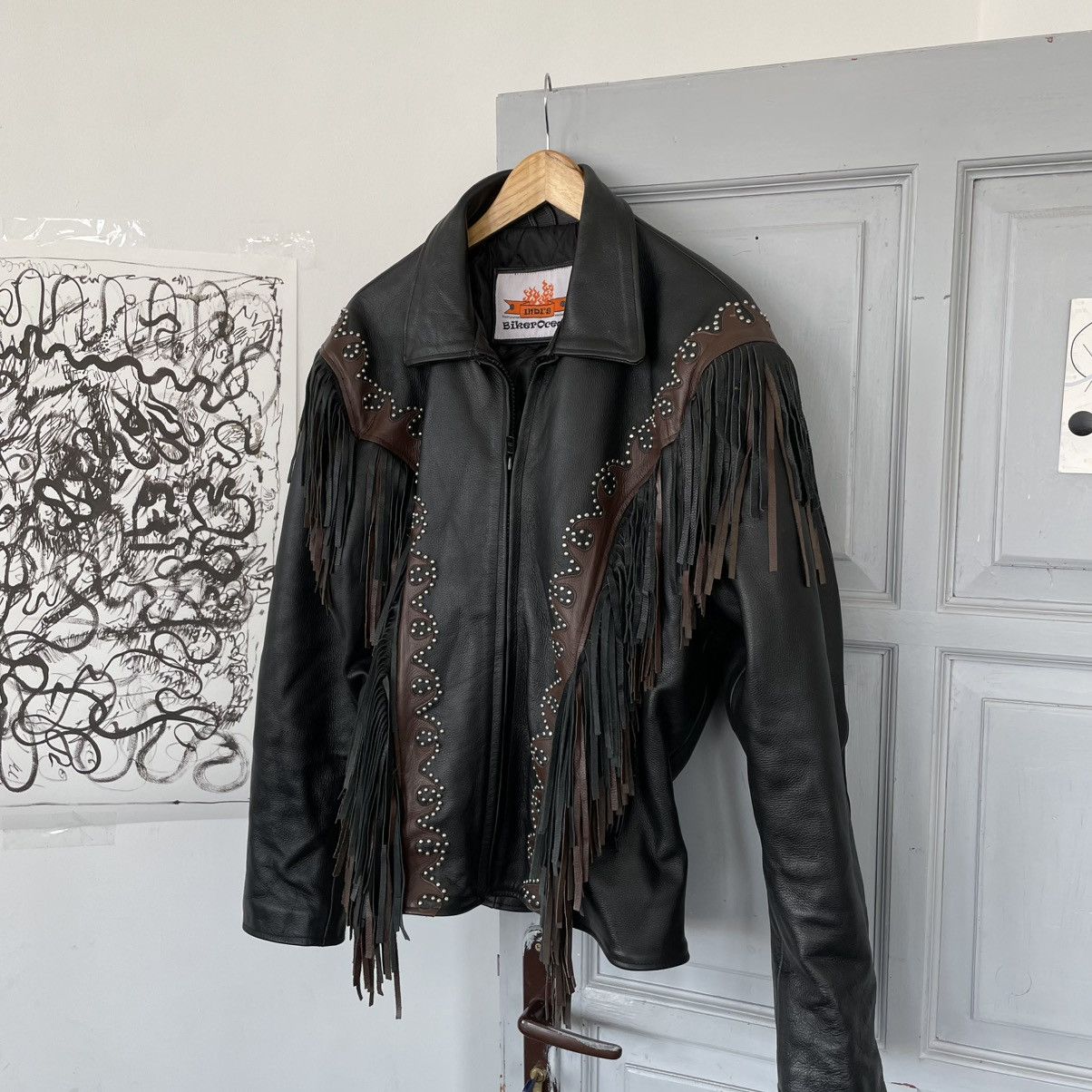 Genuine Leather Vintage 90’s USA Moto Leather Jacket Japanese style size XL Size US XL / EU 56 / 4 - 6 Thumbnail