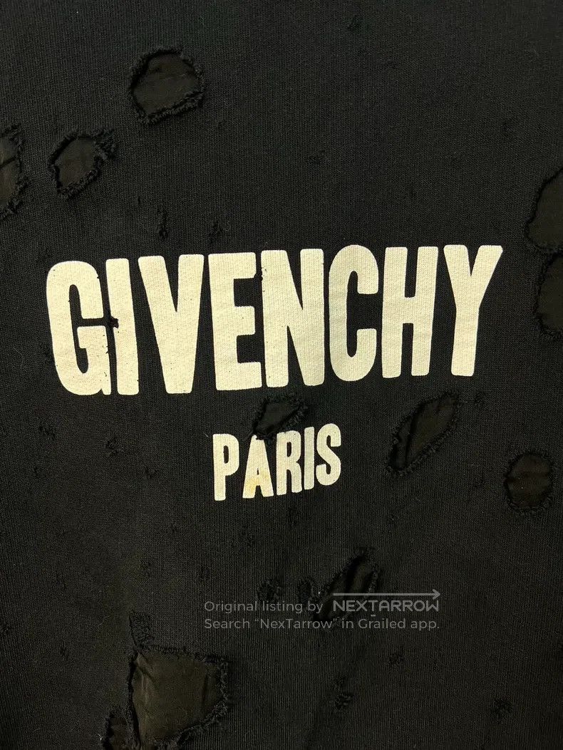 Givenchy Givenchy Black Ripped Hoodie (Size XS) Size US XS / EU 42 / 0 - 4 Thumbnail