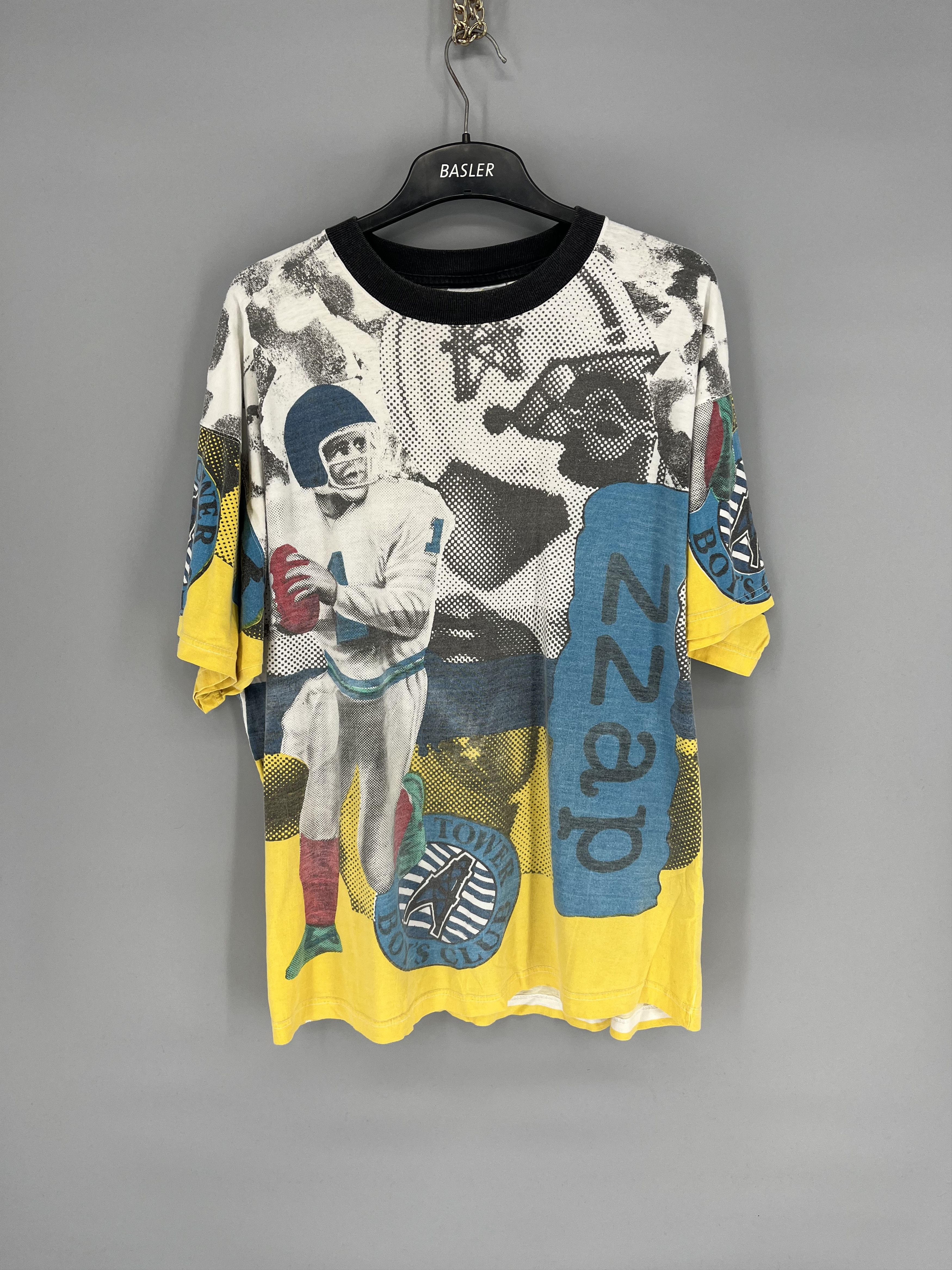 NFL × Sports Specialties × Vintage Vintage 90s NFL American Football Tower Boys fullprint tees Size US XL / EU 56 / 4 - 1 Thumbnail