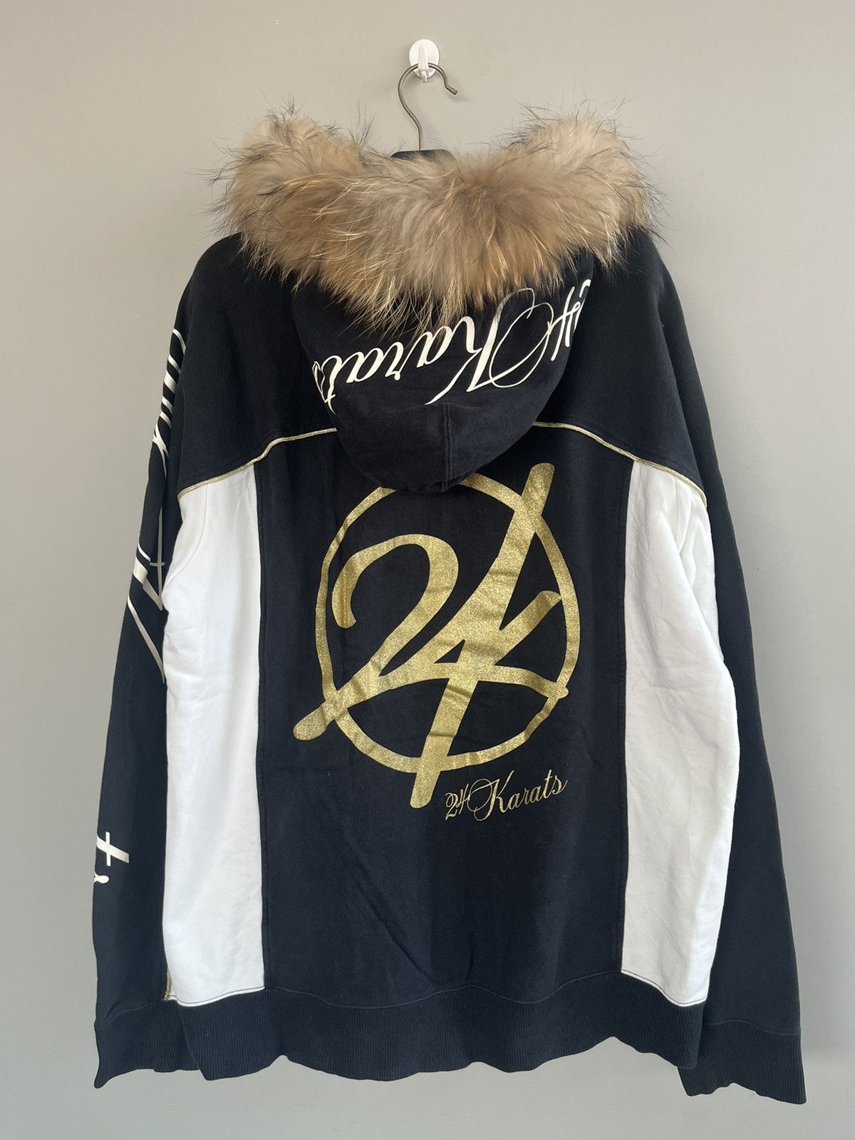 14th Addiction JAPANESE 24KARATS FUR HOODIE POEM SEDITIONARIES GOTHIC PUNK Size US XL / EU 56 / 4 - 2 Thumbnail