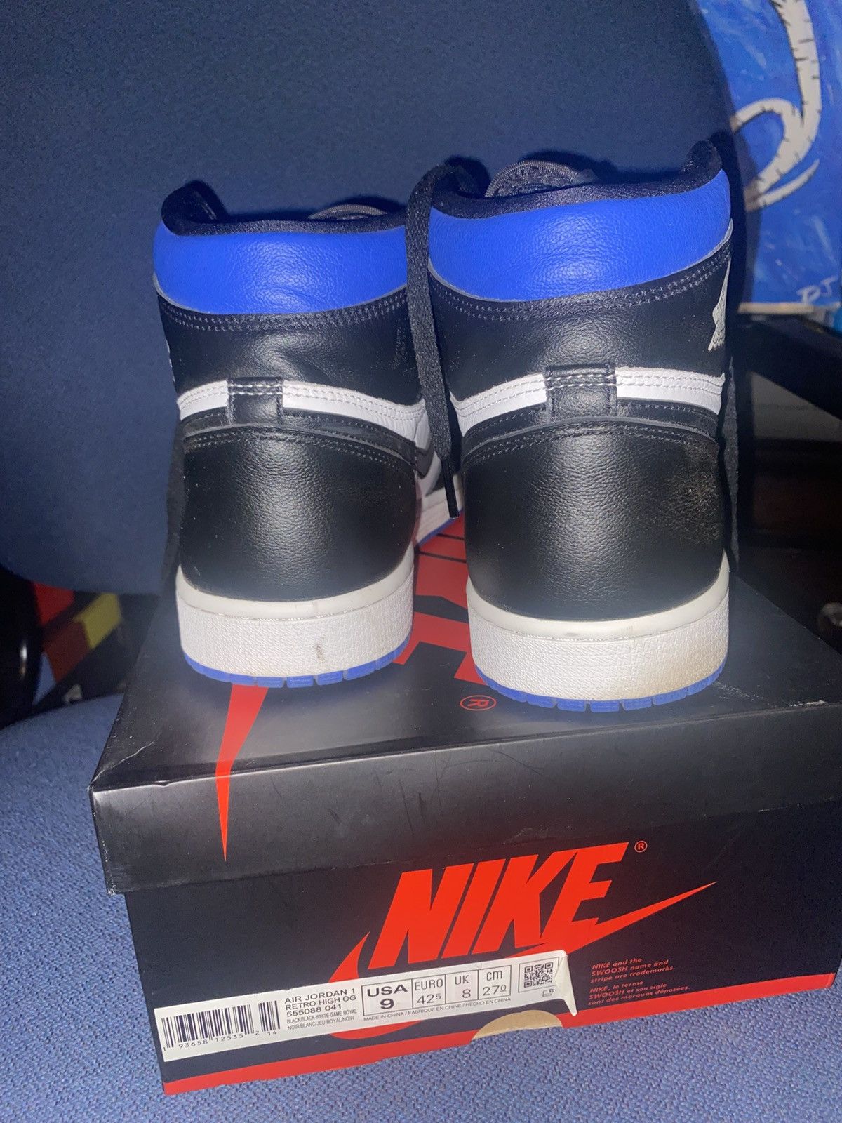 Jordan Brand Jordan 1 retro Royal Toe Size US 9 / EU 42 - 5 Thumbnail
