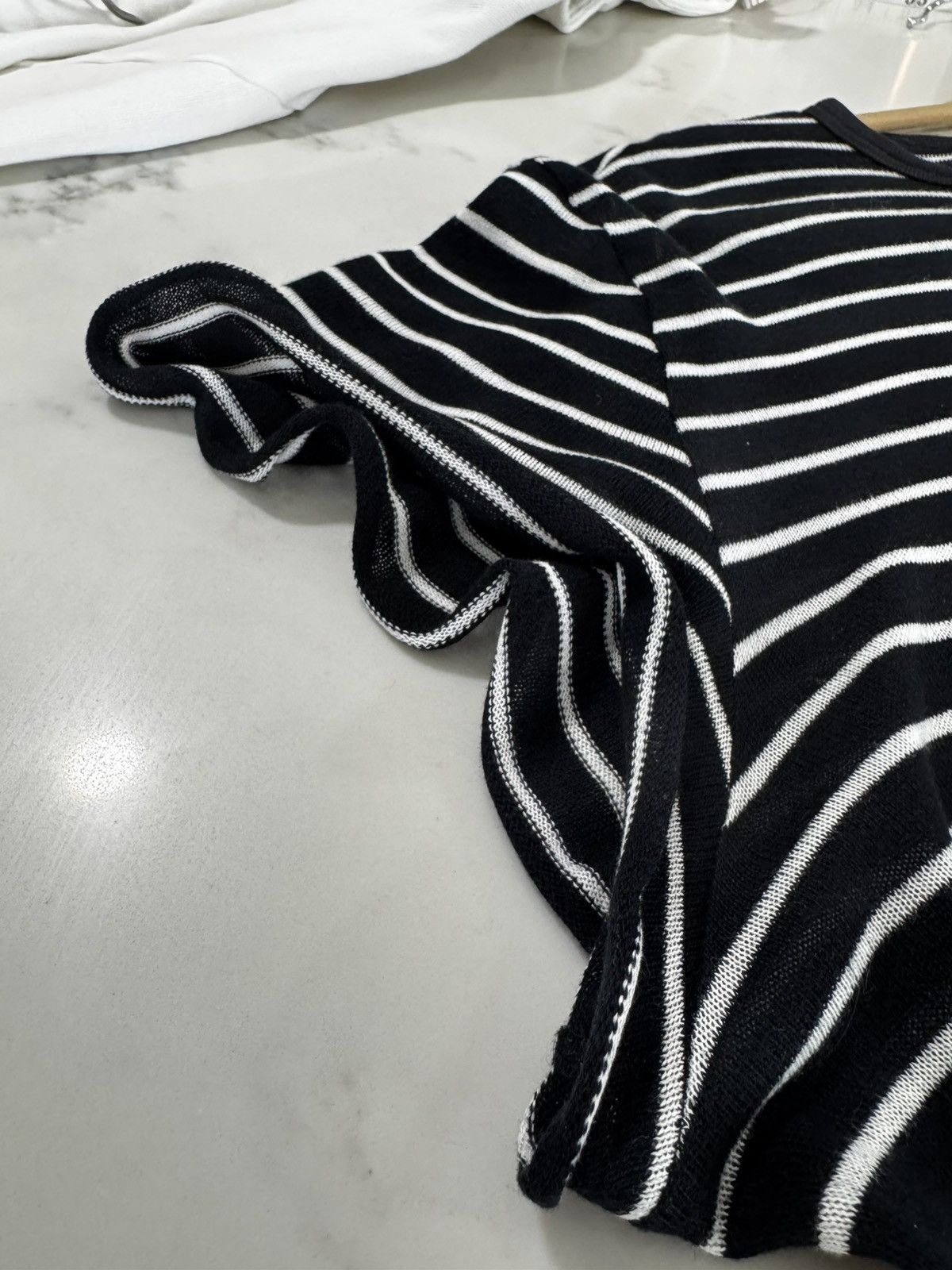 Amiri AMIRI Black/White Stripe Cashmere Tee — Large Size US L / EU 52-54 / 3 - 8 Thumbnail