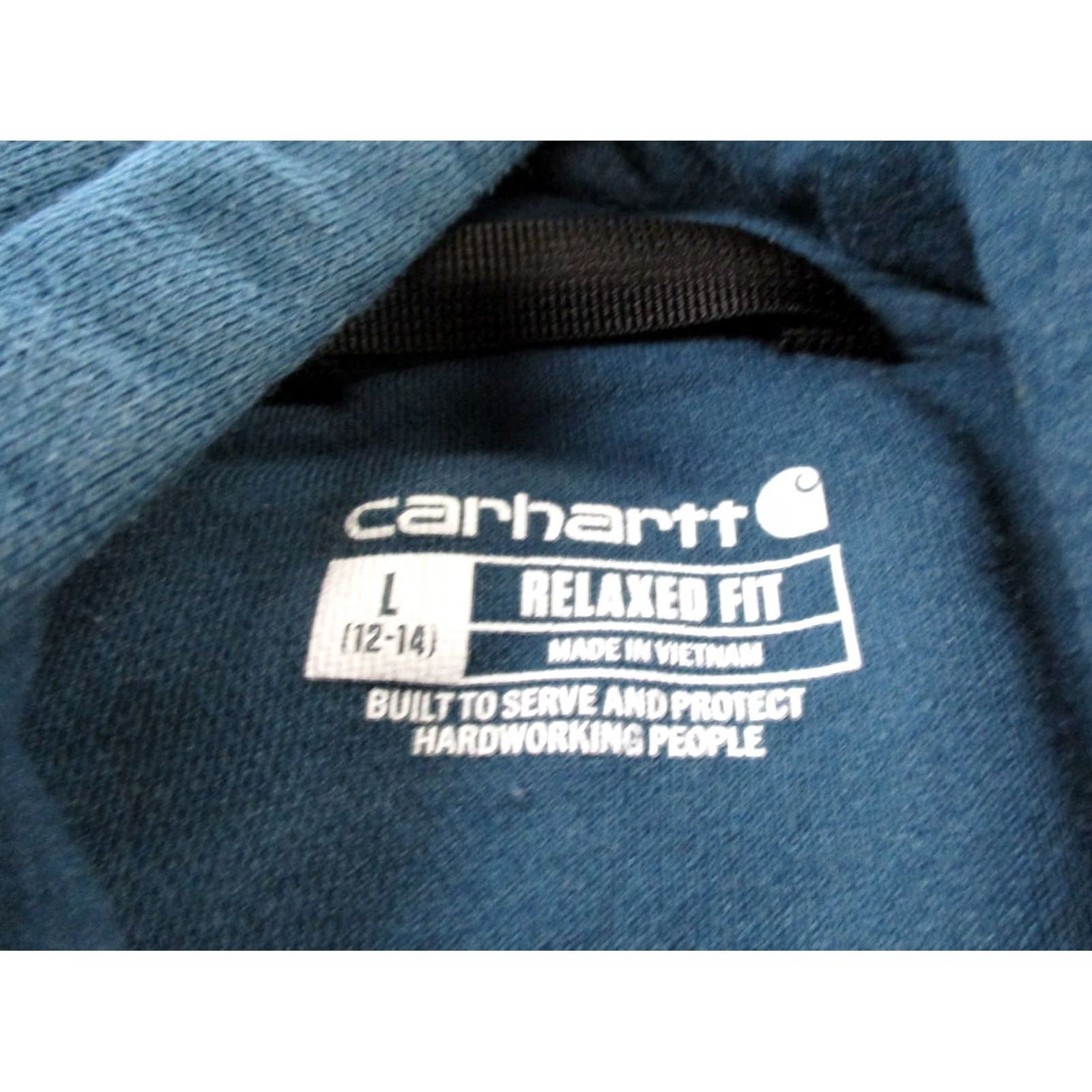 Carhartt Carhartt Hoodie Sweatshirt Womens L Relaxed Outdoor Workwear Logo Blue Size L / US 10 / IT 46 - 6 Thumbnail